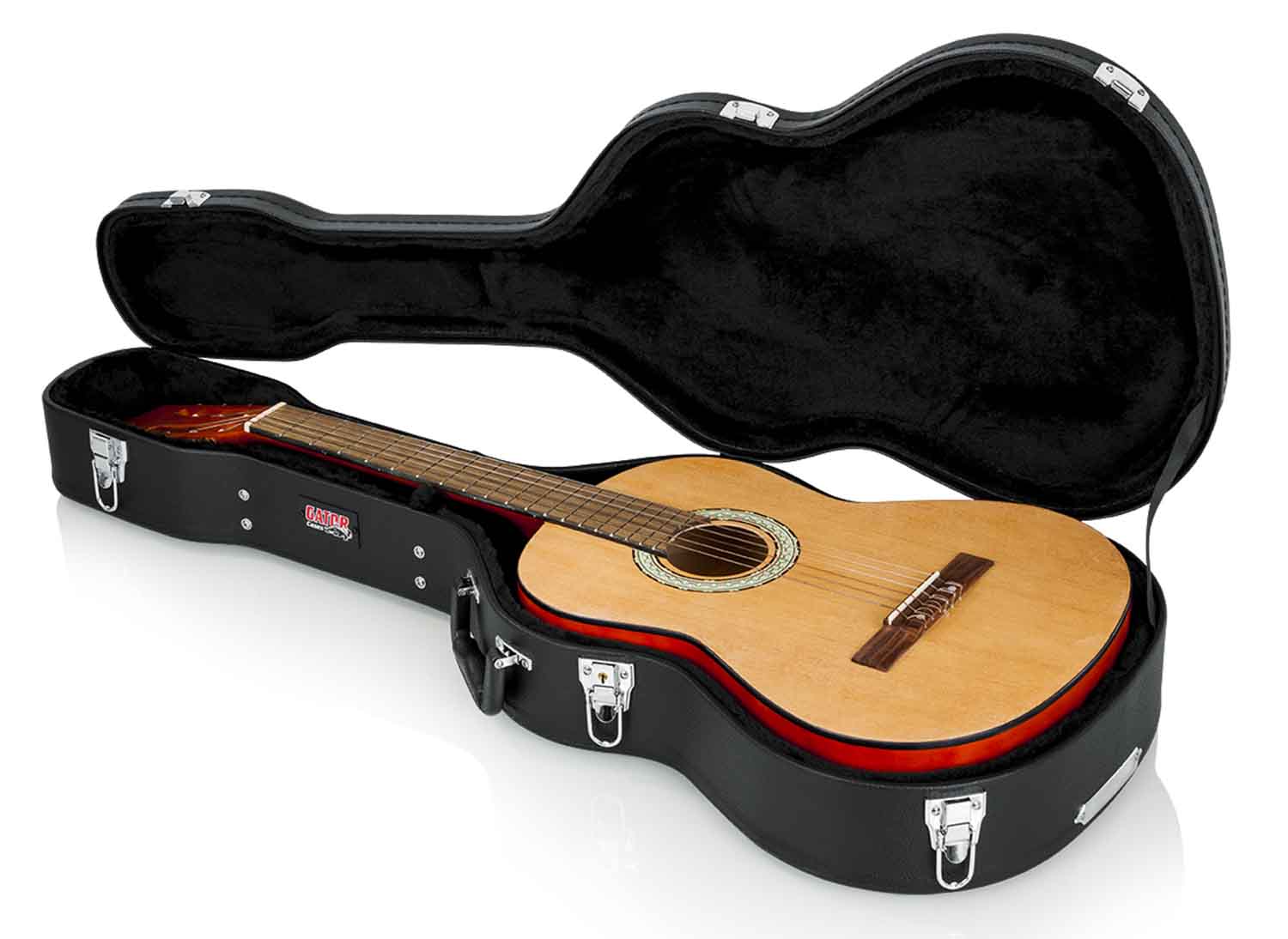 Gator Cases GWE-CLASSIC Hard-Shell Wood Case for Classical Guitars - Black - Hollywood DJ