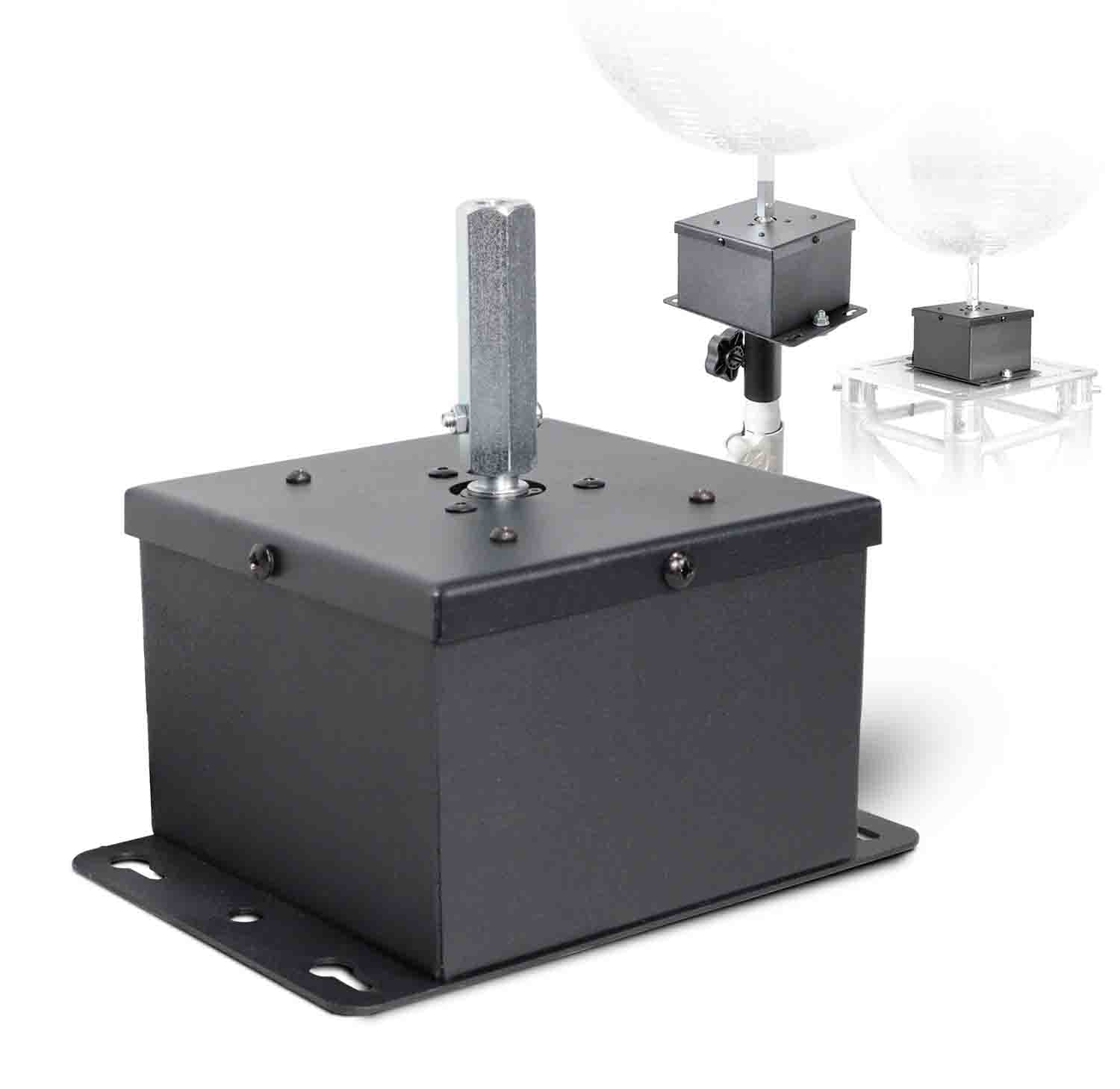 ProX X-MOTOS-BL, MOTOS Universal Mirror Ball Oscillating 1RPM Motor Mounts up to 30" Mirror Balls - Black - Hollywood DJ