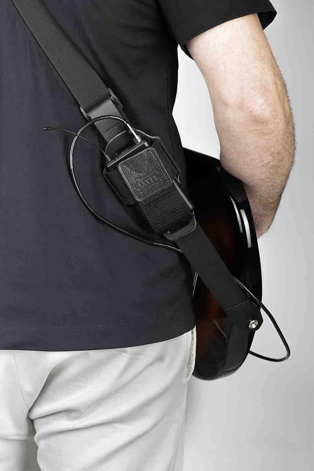 Levy's Leathers MM14-BLK Wireless Bodypack Holder Series - Black - Hollywood DJ