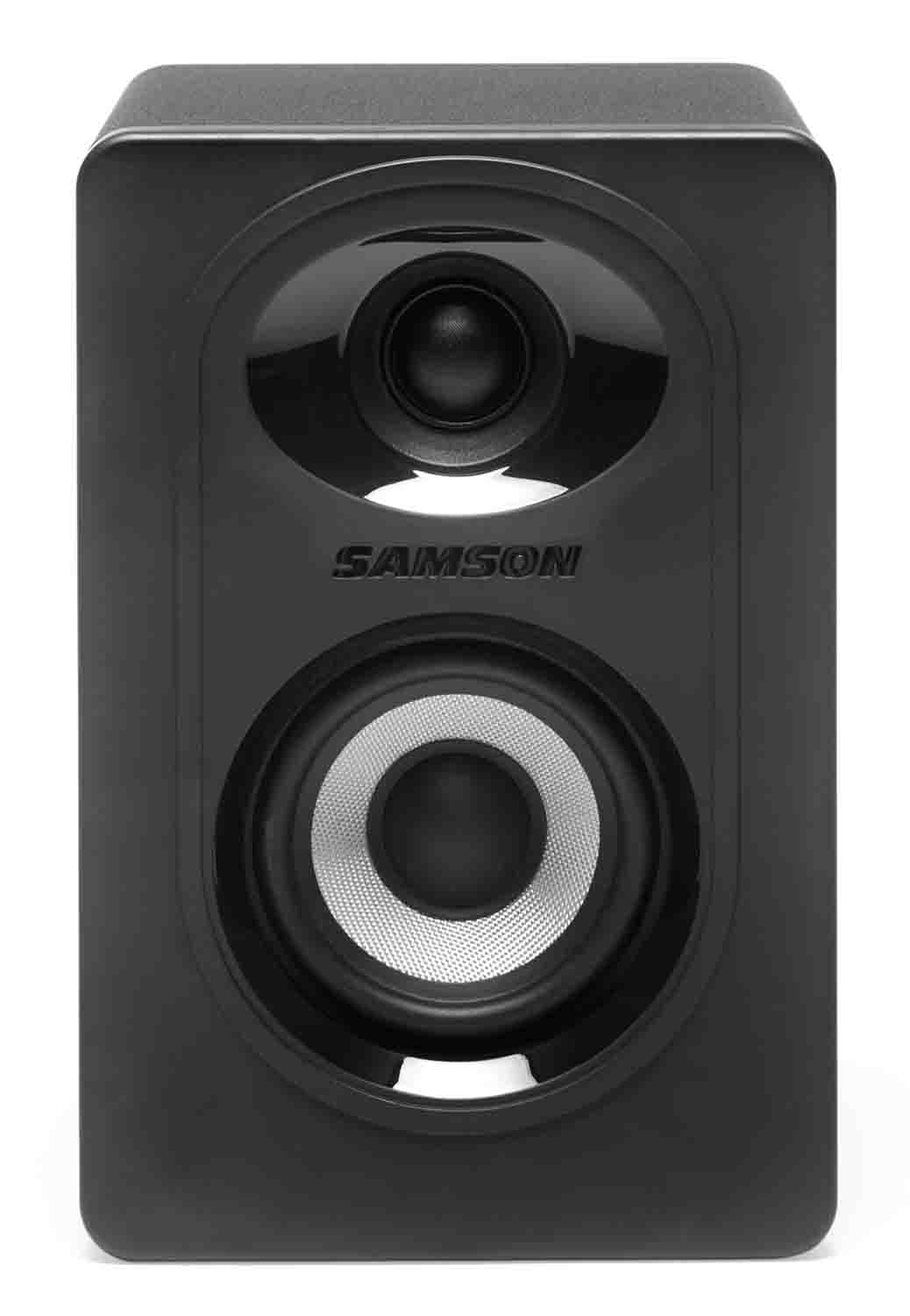 Samson MediaOne M30BT Powered 3-Inch 2-Way Studio Monitors with Bluetooth - Hollywood DJ