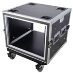 ProX T-8RSP 8U Space Shockproof Amp Rack ATA Flight Case - 20 Inch Depth - Hollywood DJ