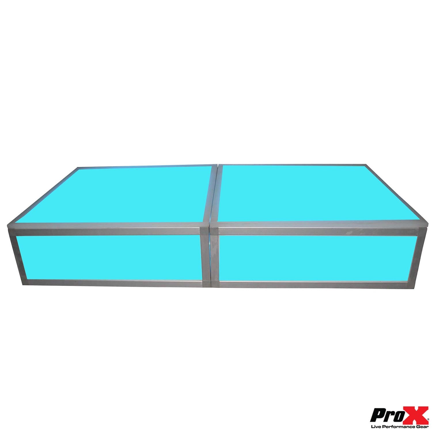 ProX XSA-2X2-8 LUMOStage 8-Inch High Acrylic Platform Riser Section With Clamps And 2 Side Acrylic Covers ProX Cases