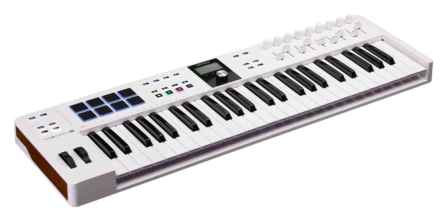 Arturia KeyLab Essential 49 mk3 Universal MIDI Keyboard Controller - White - Hollywood DJ