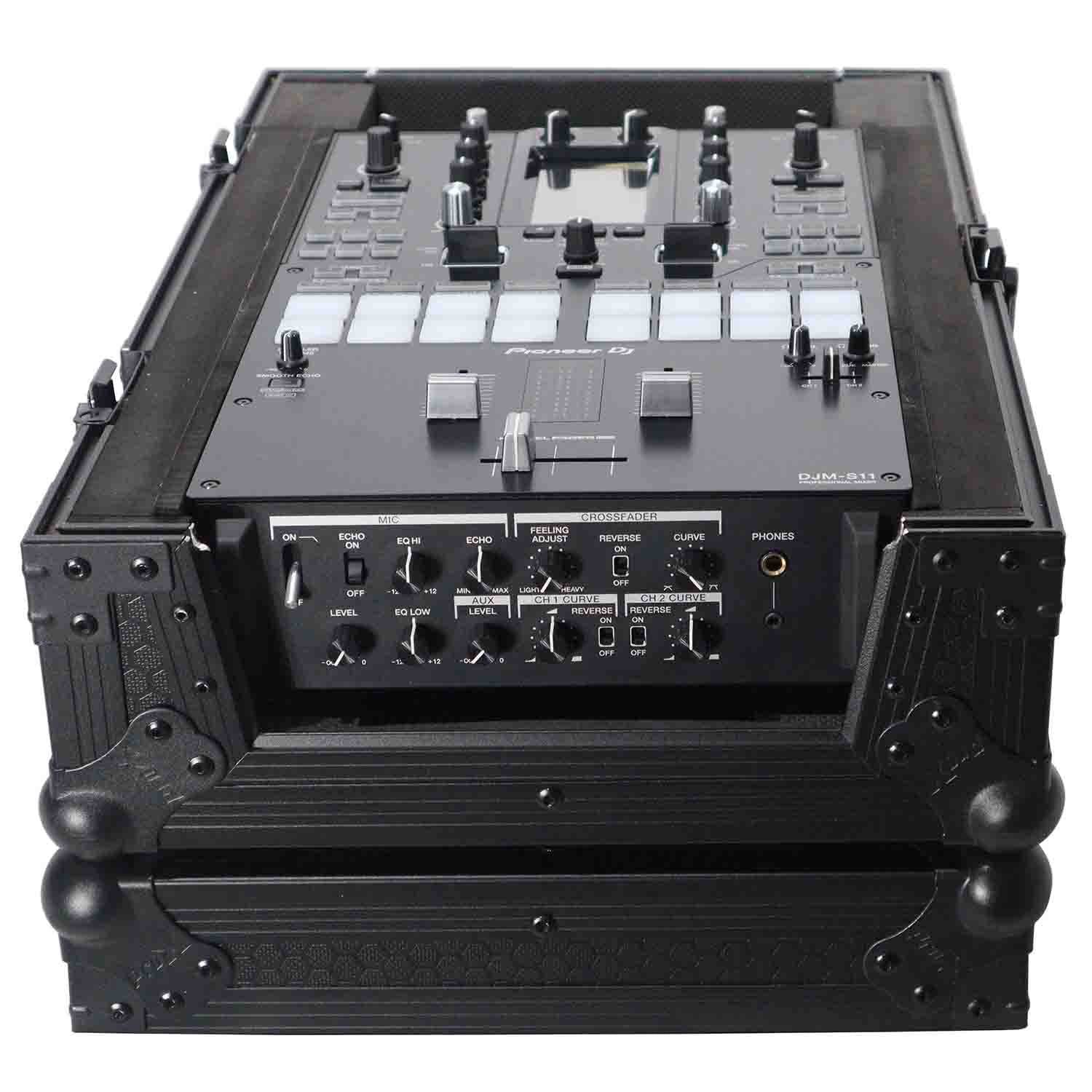 ProX Cases XS-DJMS11BL DJ Flight Case for Pioneer DJM-S11 Mixer - Black on Black - Hollywood DJ