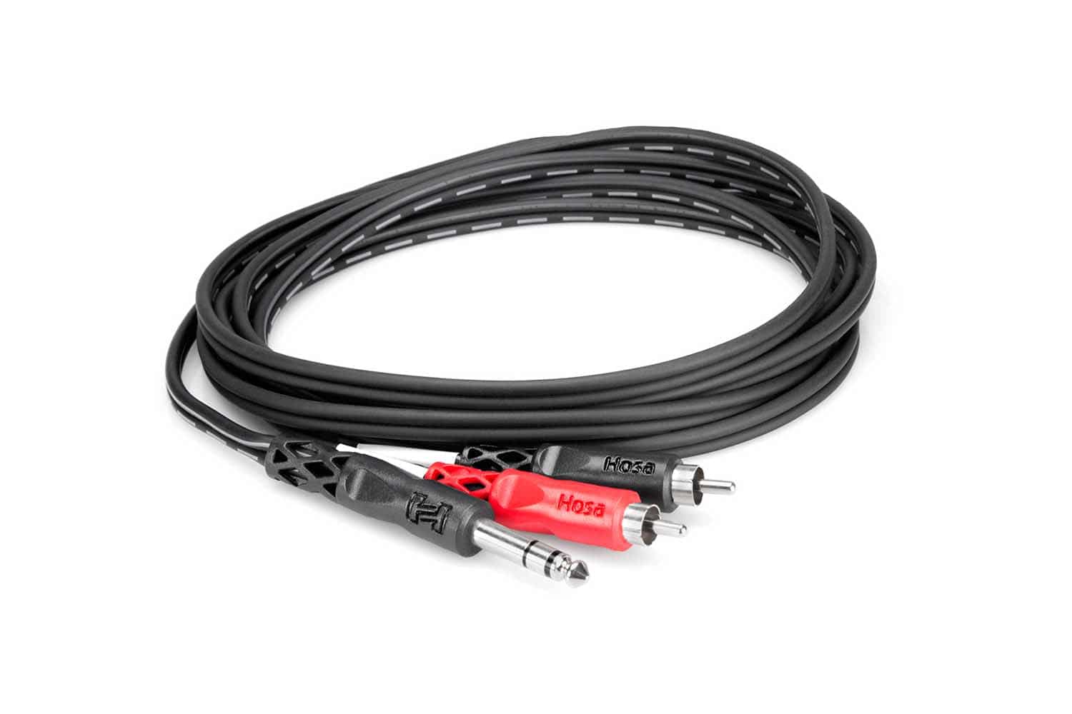 Hosa TRS-201 1/4" TRS to Dual RCA Insert Cable, 1 Meter - Hollywood DJ