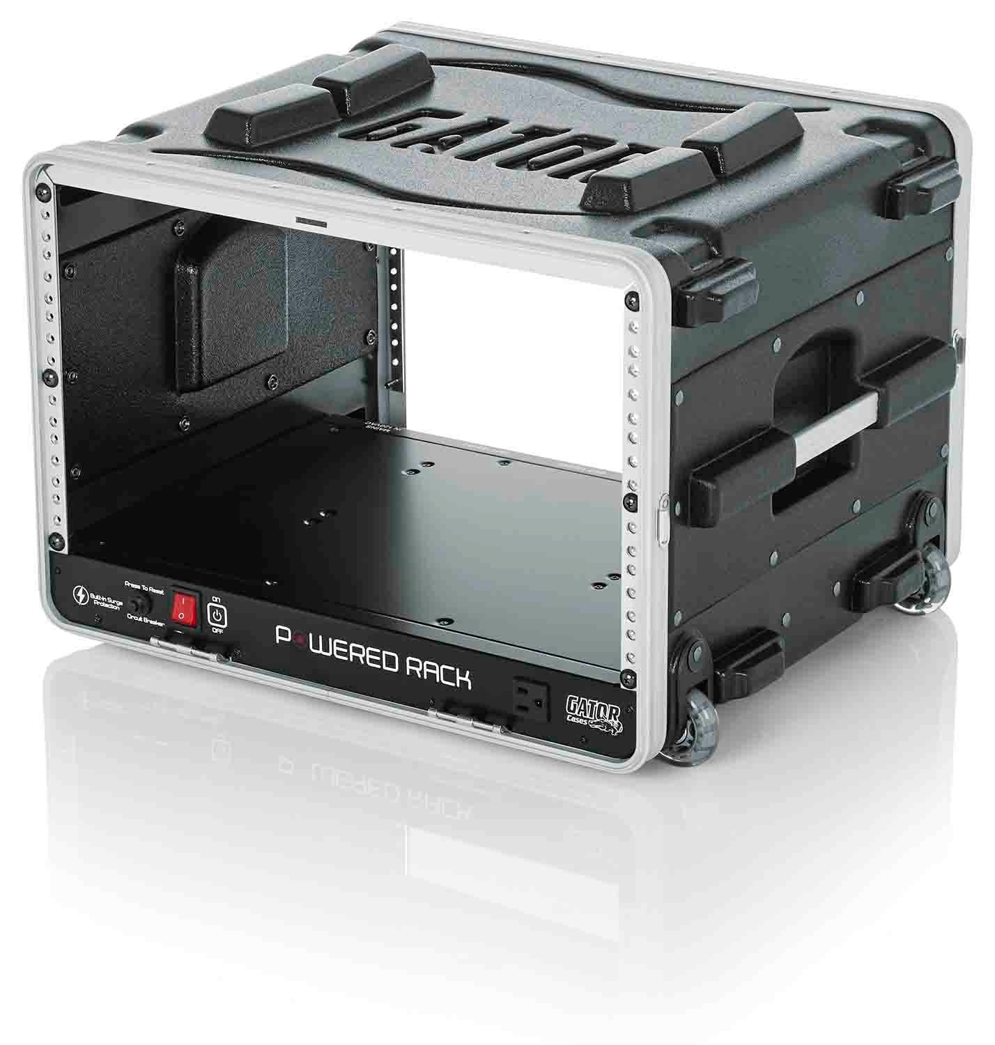 Gator Cases GRR-6PL-US Powered Rolling Molded 6U Rack Case - Hollywood DJ