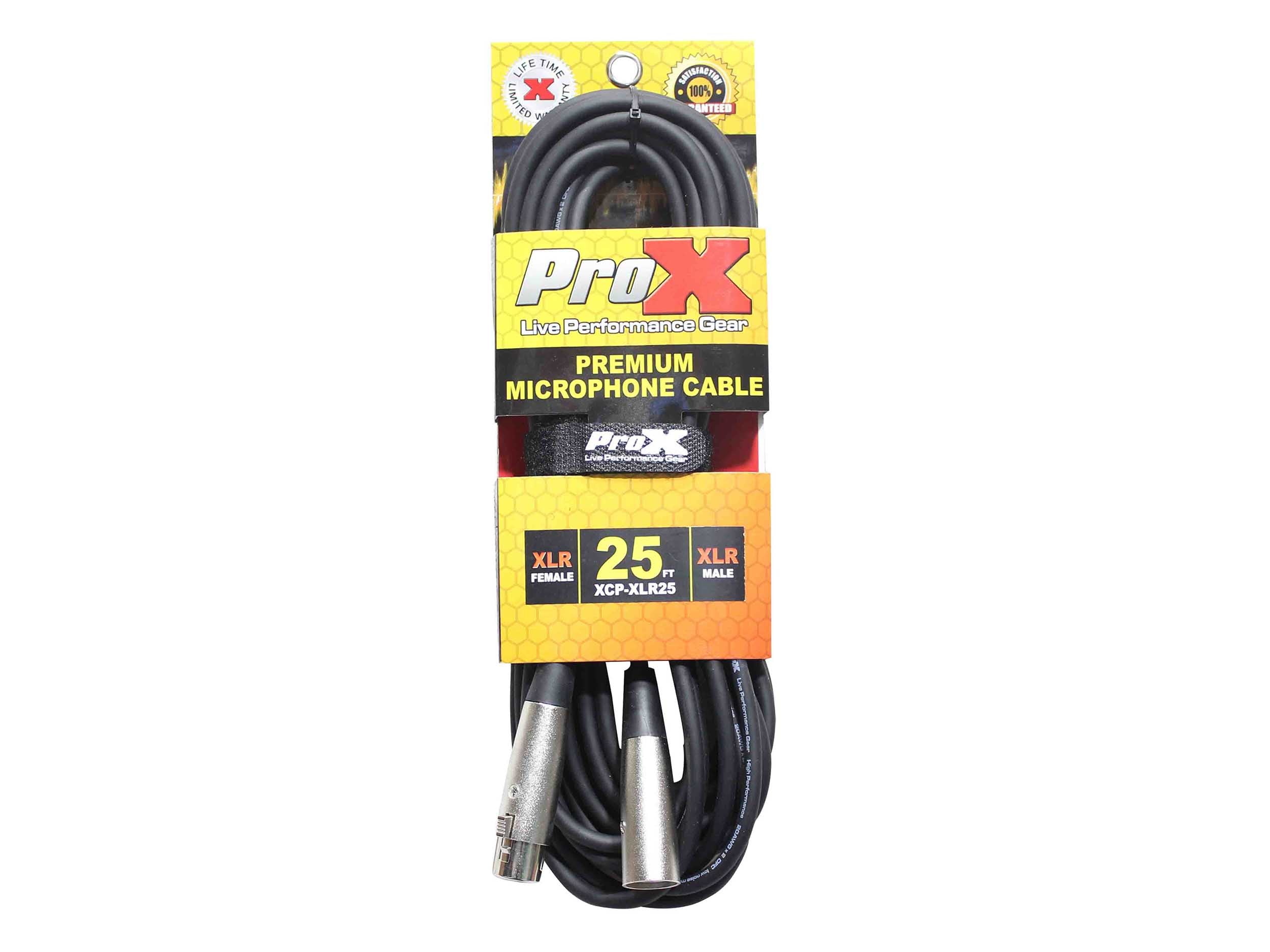 Prox XCP-XLR25 Balanced XLR3-F to XLR3-M Premium Audio Microphone Cable - 25 Feet by ProX Cases