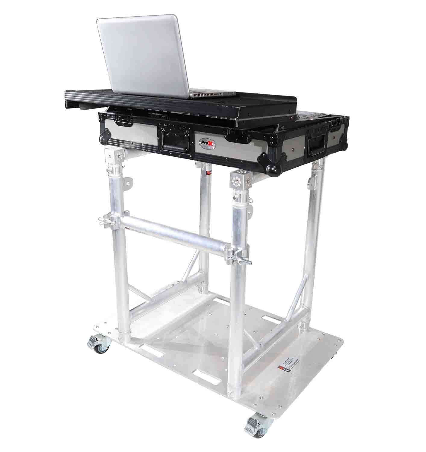 ProX XT-MMDJTV01, Modular Mobile Media DJ Station Booth for ProX XT-GRU Rapid Grid Modular System - Hollywood DJ