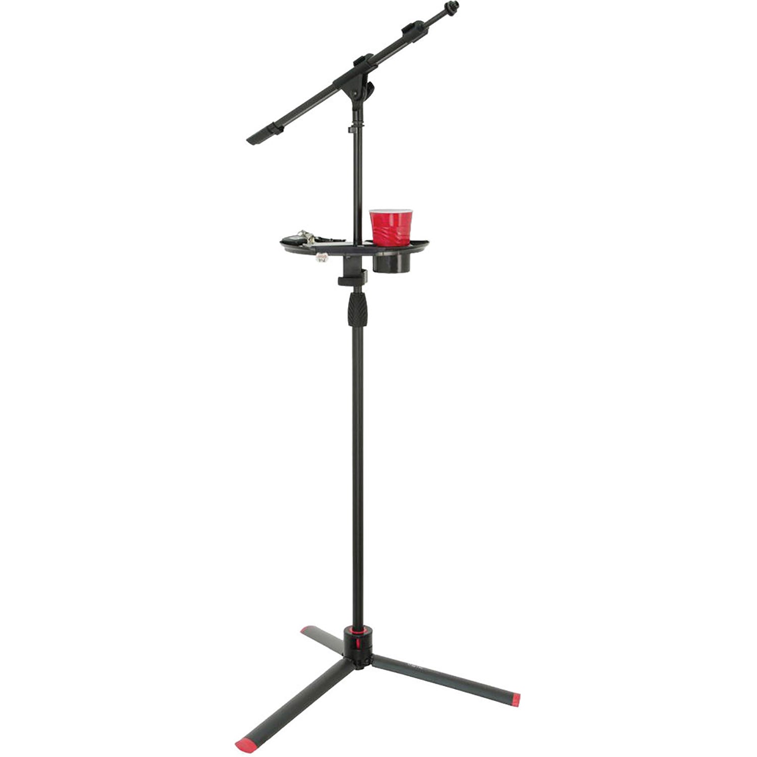 Gator Frameworks GFW-MICACCTRAY Mic Stand Accessory Tray with Drink Holder - Hollywood DJ