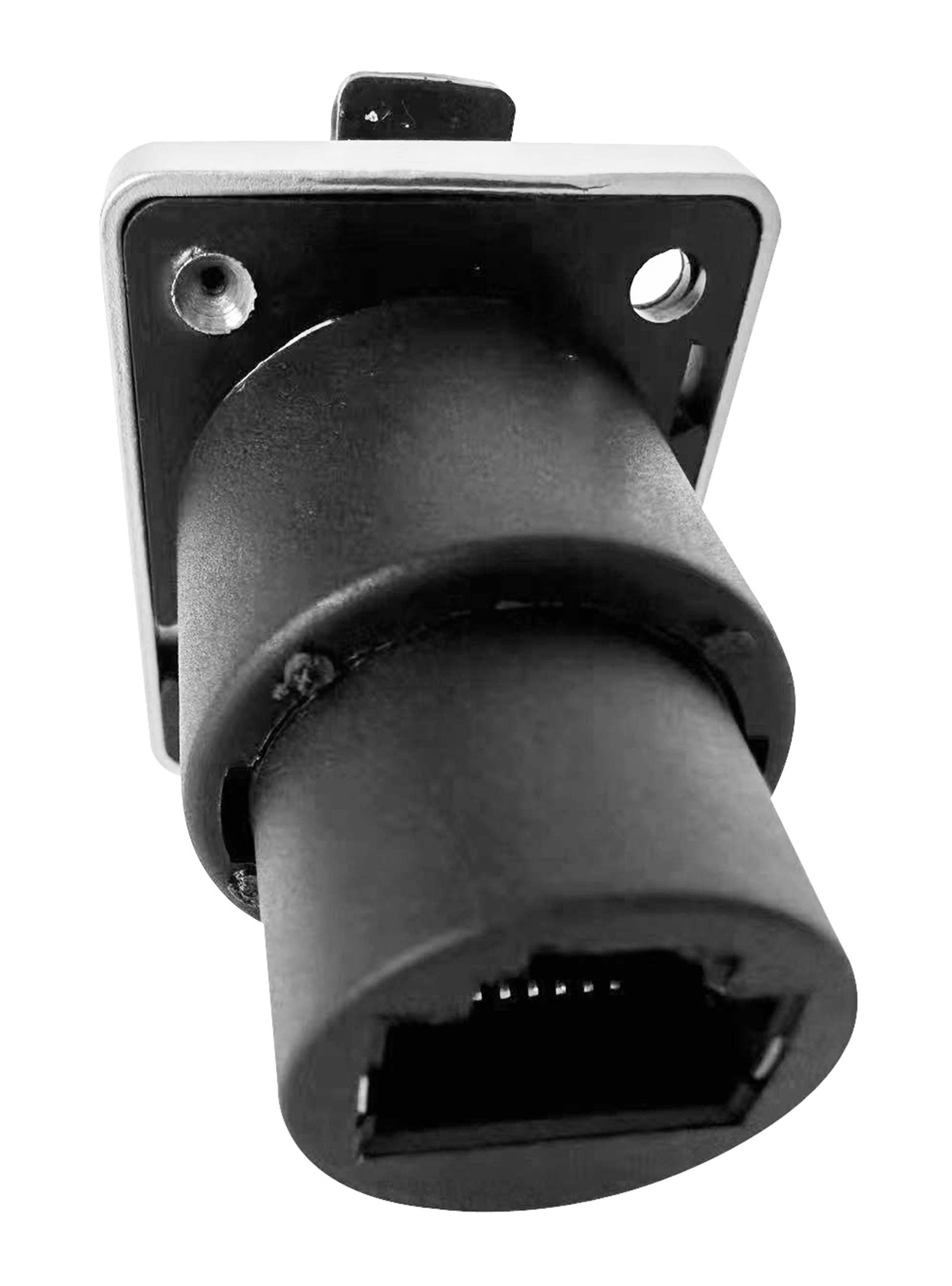 ProX XC-RJ45-FFP, Single Ethernet Feed Through D-Series Panel Mount Jack Pass Through CAT6 - Hollywood DJ