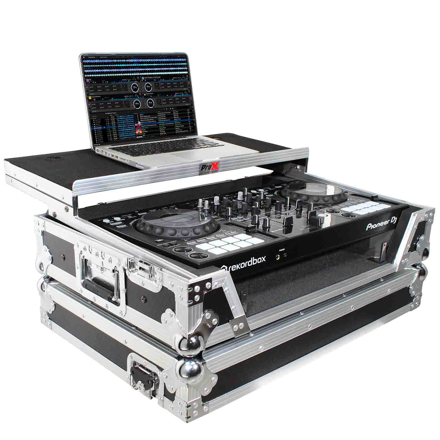 B-Stock: ProX XS-DDJ800 WLT DJ Flight Case For Pioneer DDJ-800 Digital Controller With Sliding Laptop Shelf and Wheels - Hollywood DJ