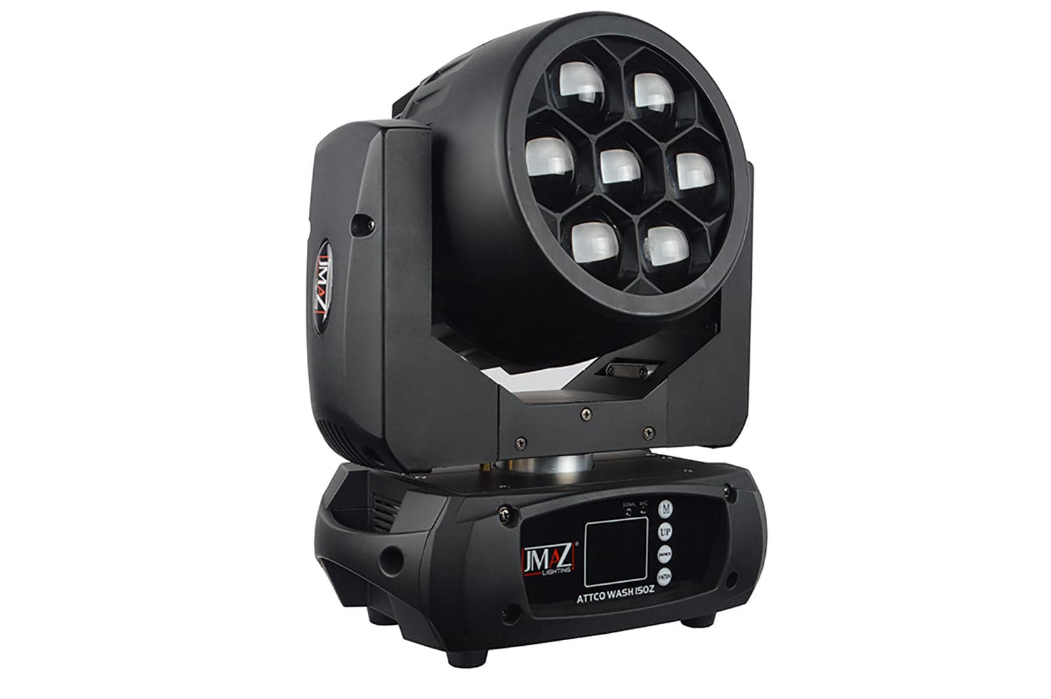 JMAZ JZ3008 LED Moving Head ATTCO WASH 150Z With Zoom (6°-60°) And 7 Quad (RGBW) LEDs - Hollywood DJ
