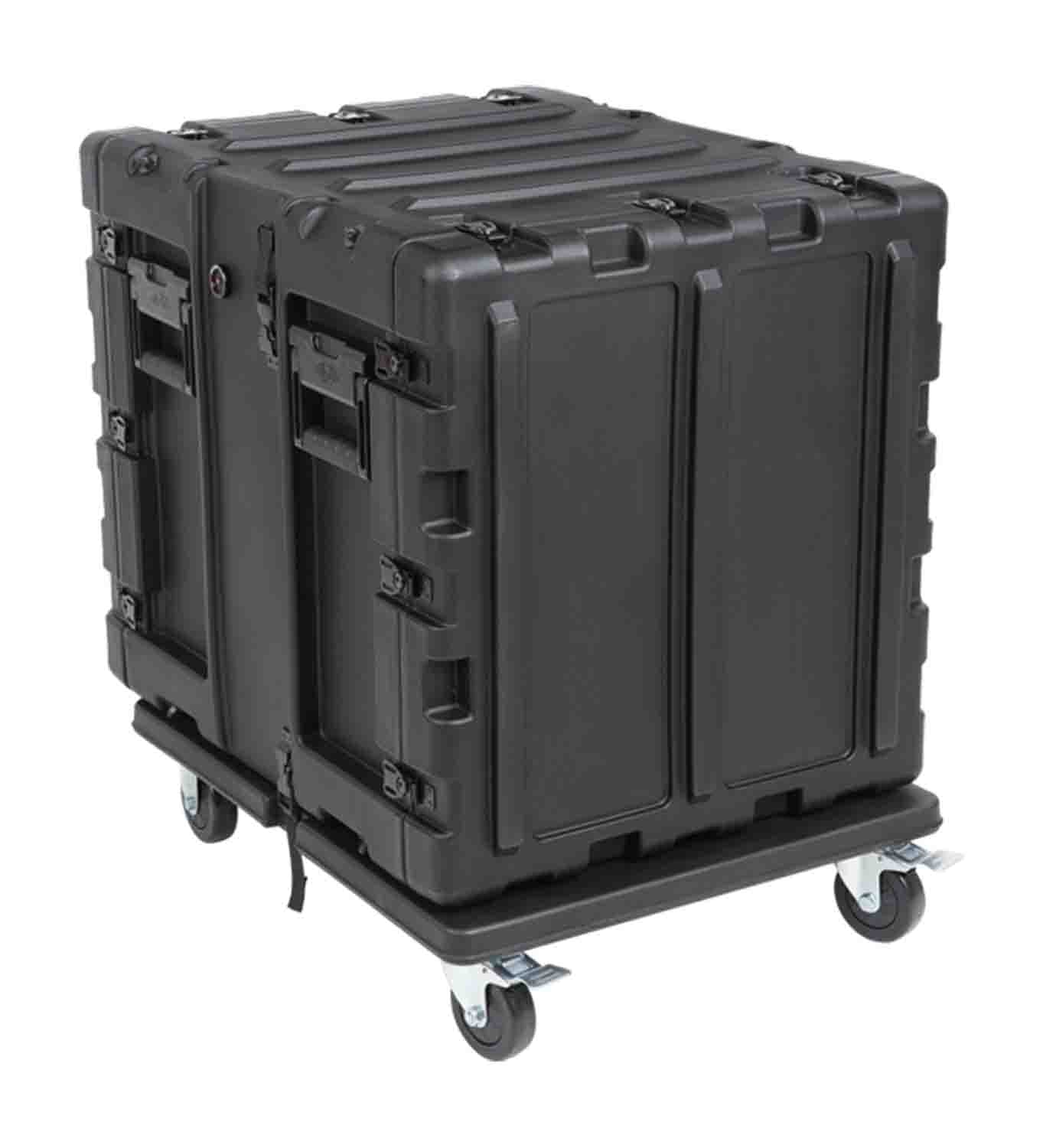 SKB Cases 3RR-RCB Roto Molded Caster Board with 4-Locking Wheels for 3RR and 3RS Shock Rack Cases - Hollywood DJ