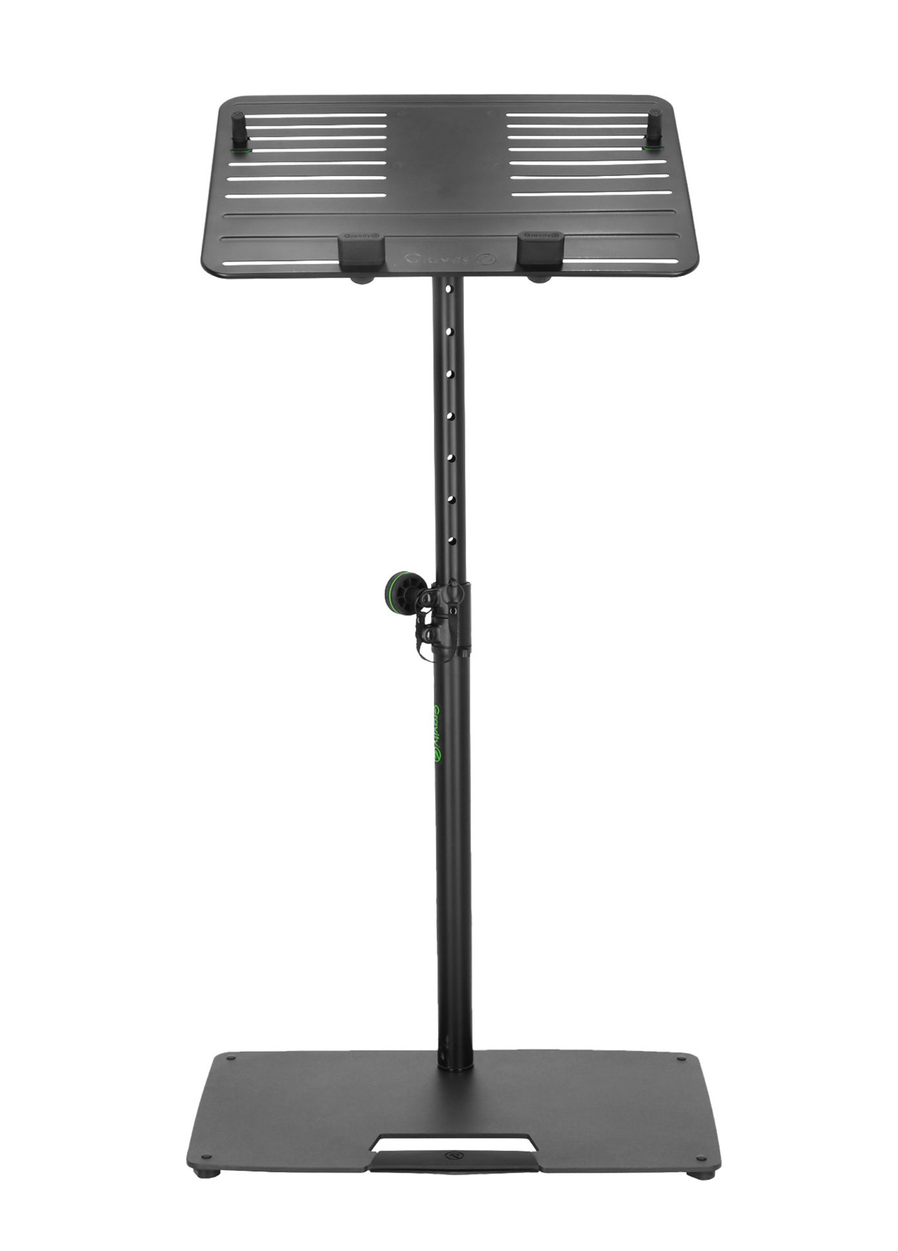 Gravity LTS T 02 B, Universal Laptop Stand with Adjustable Holding Pins and Steel Base - Black - Hollywood DJ