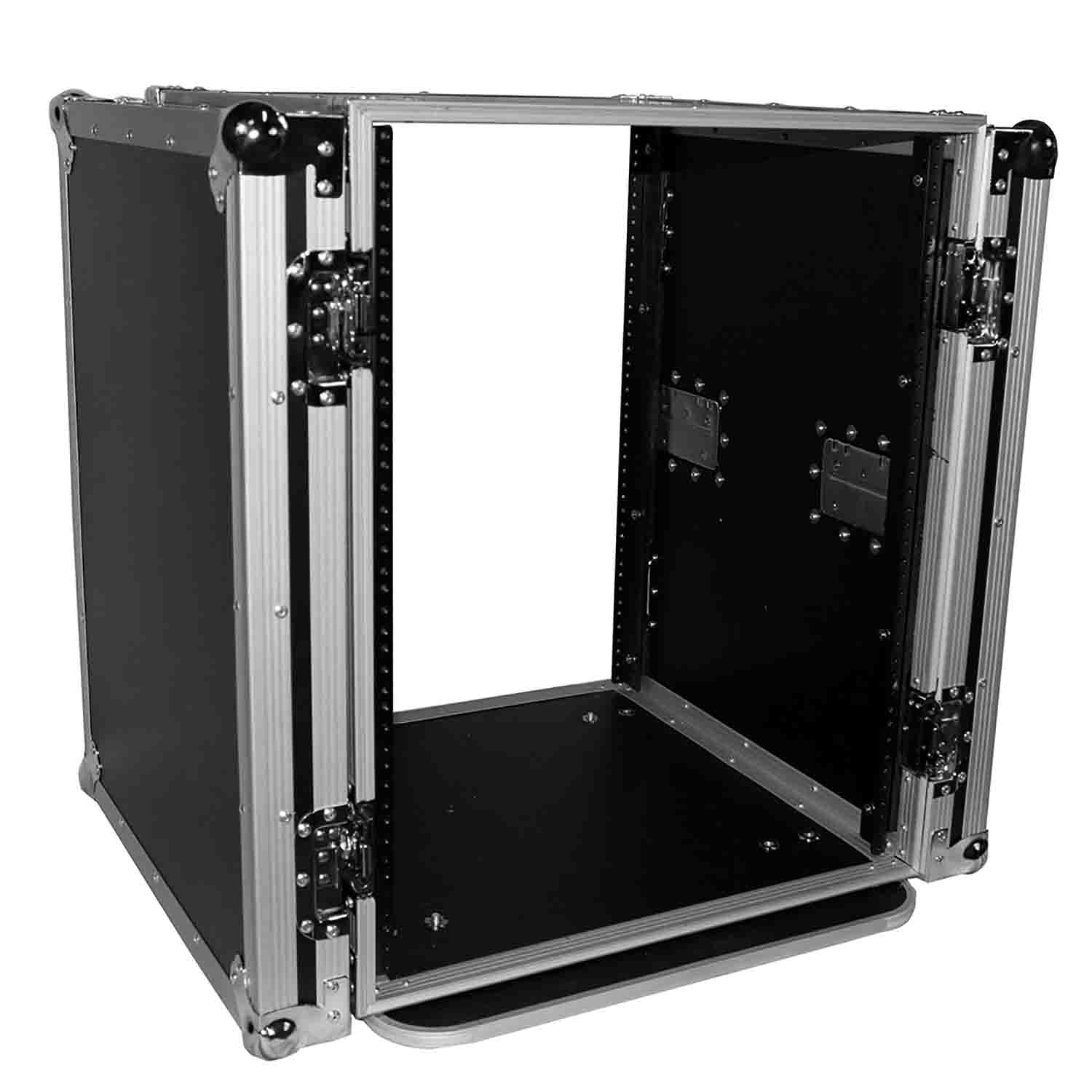 ProX T-14RSS24, 14U Space Amp Rack Mount ATA Flight Case, 24 Inch Depth W-Casters - Hollywood DJ