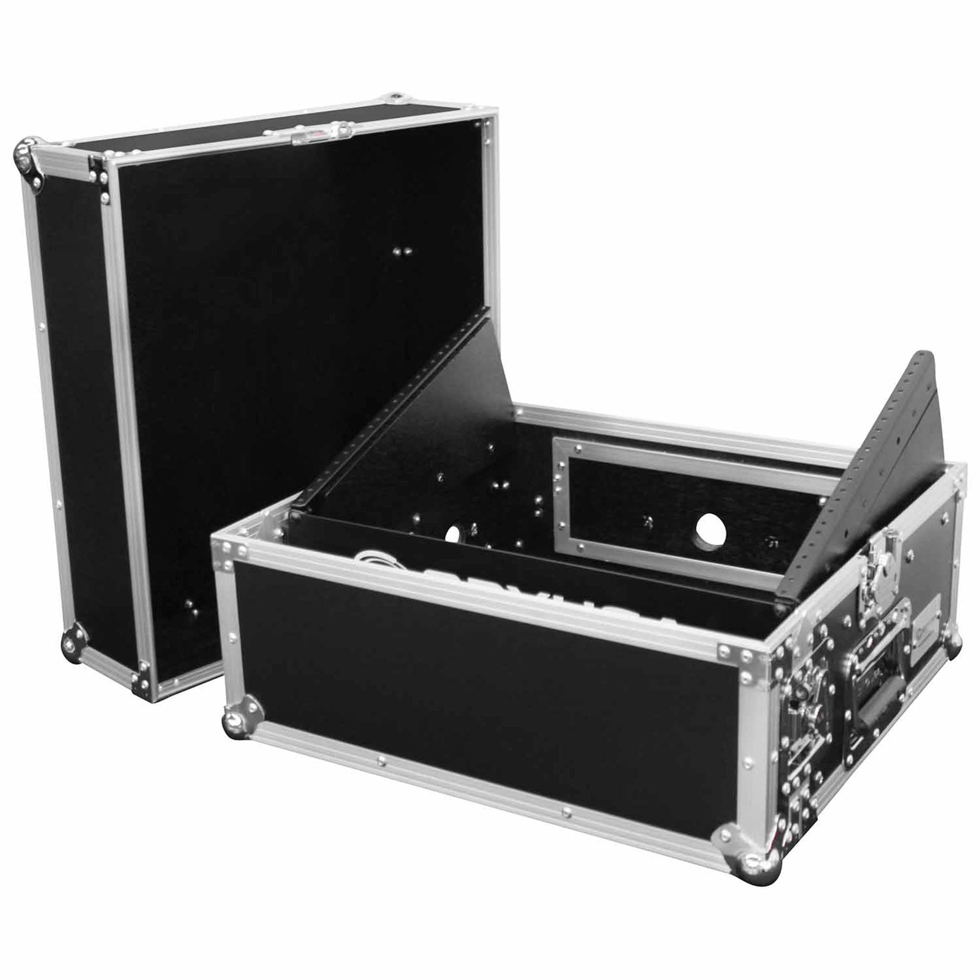 Open Box: Odyssey FR0802 Combo Rack Flight Case 8U Top Slanted Rack - Hollywood DJ