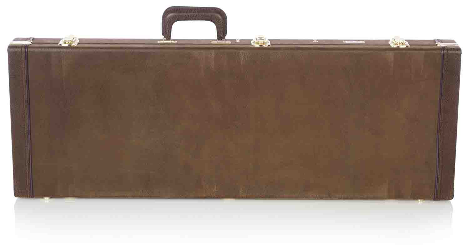 Gator Cases GW-ELECT-VIN Deluxe Wood Case for Electric Guitars - Vintage Brown - Hollywood DJ