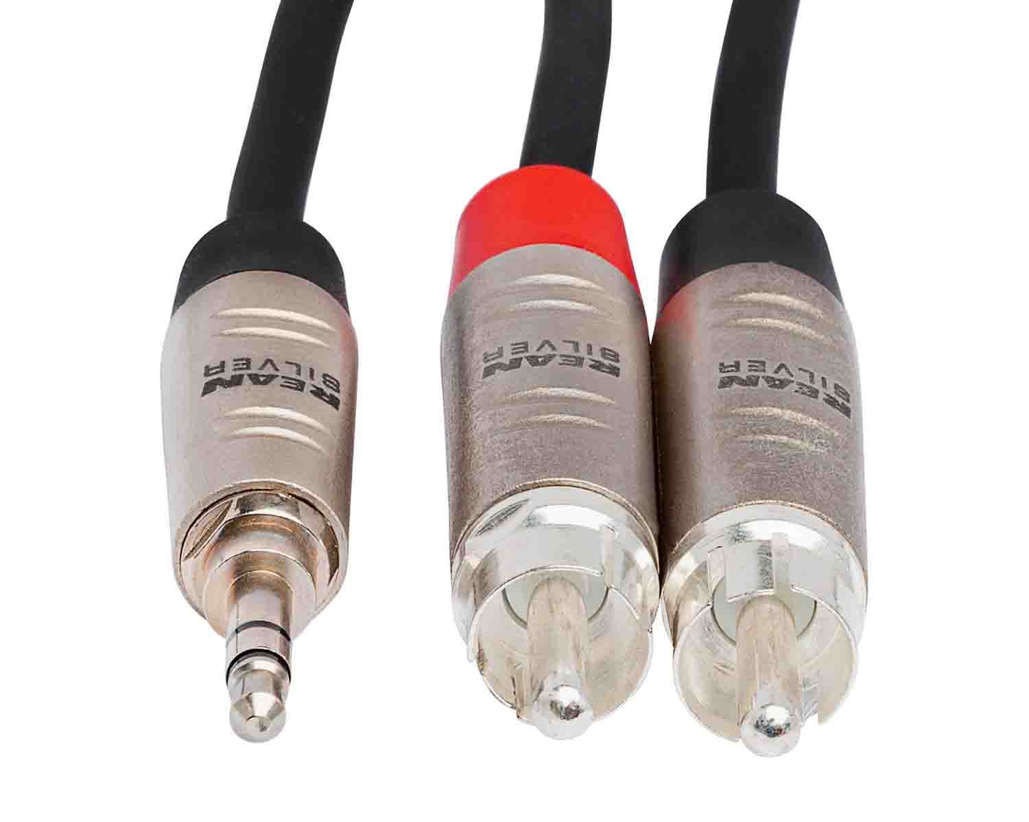 Hosa HMR-006Y, REAN 3.5mm TRS to Dual RCA Pro Stereo Breakout Cable - 6 Feet - Hollywood DJ
