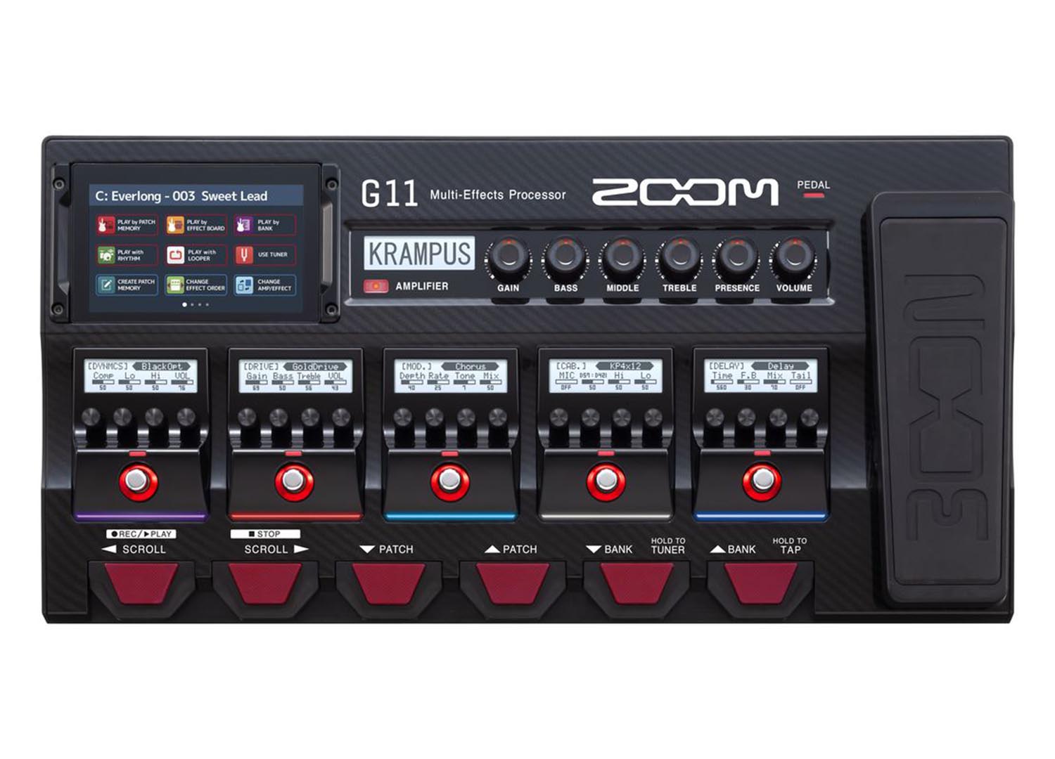 Zoom G11 Multi-Effects Processor for Guitarists with Touchscreen Interface - Hollywood DJ