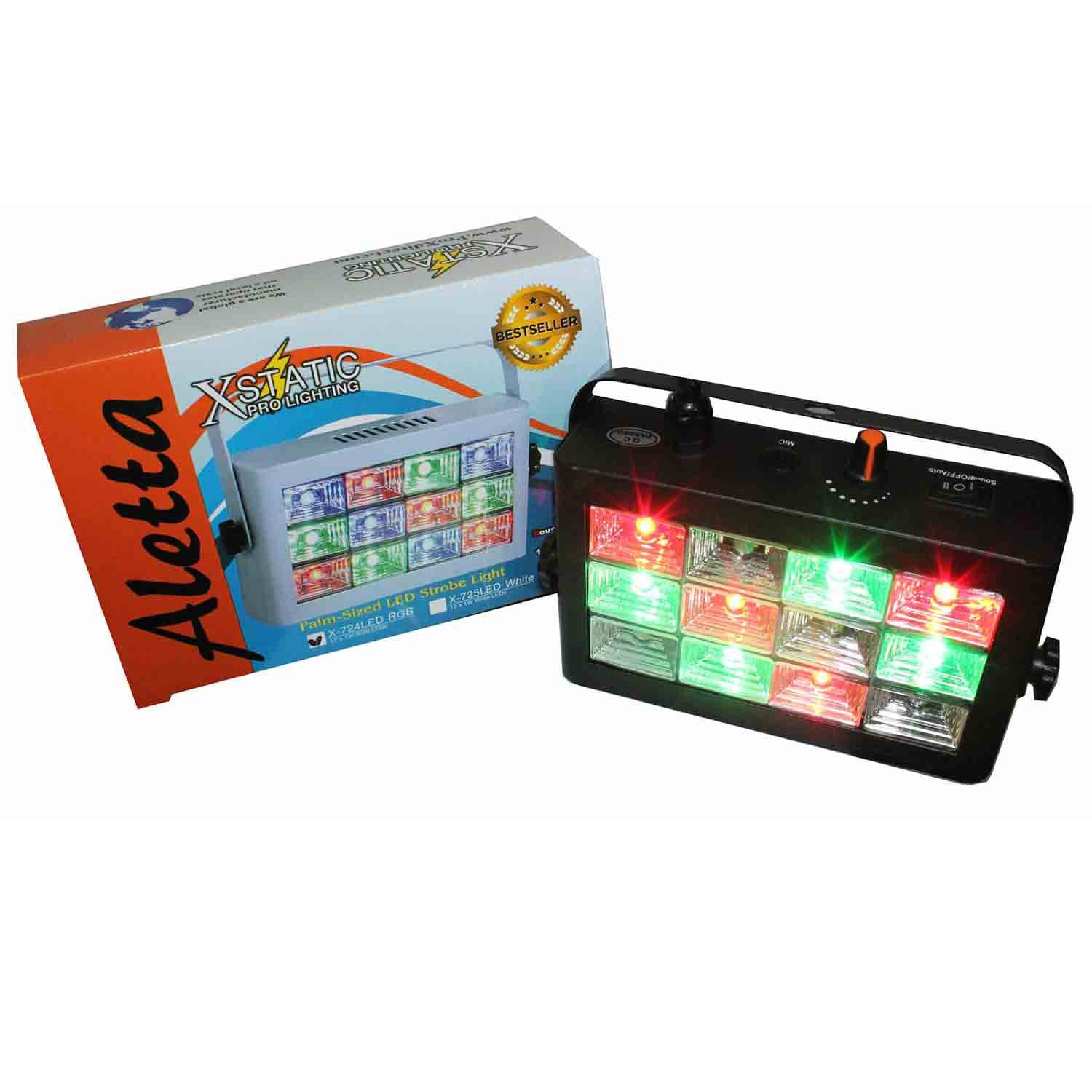 ProX X-724LED RGB Aletta LED Strobe Light Palm Sized - Hollywood DJ