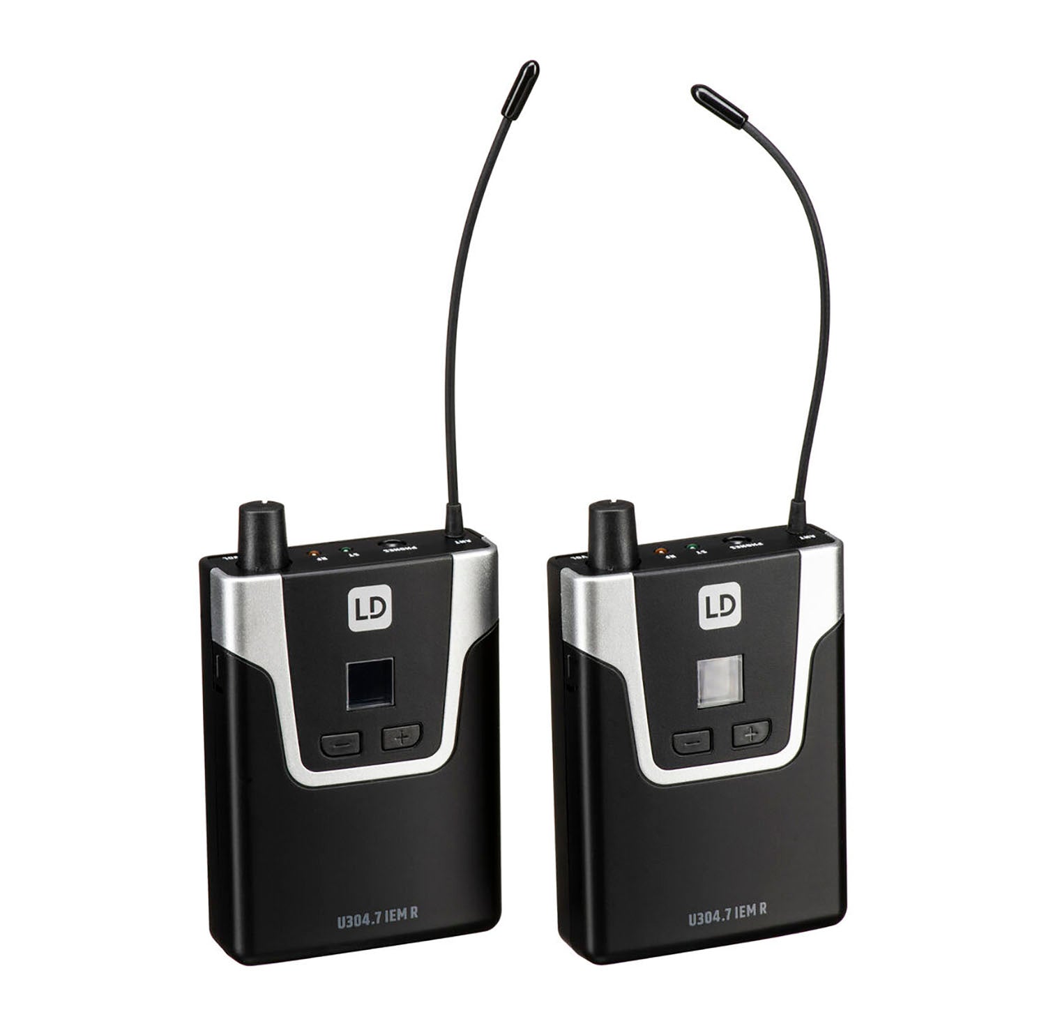 LD Systems U304.7 IEM TWIN, Wireless In-Ear Monitoring System with Two Receivers and Earphones - 470 to 490 MHz - Hollywood DJ