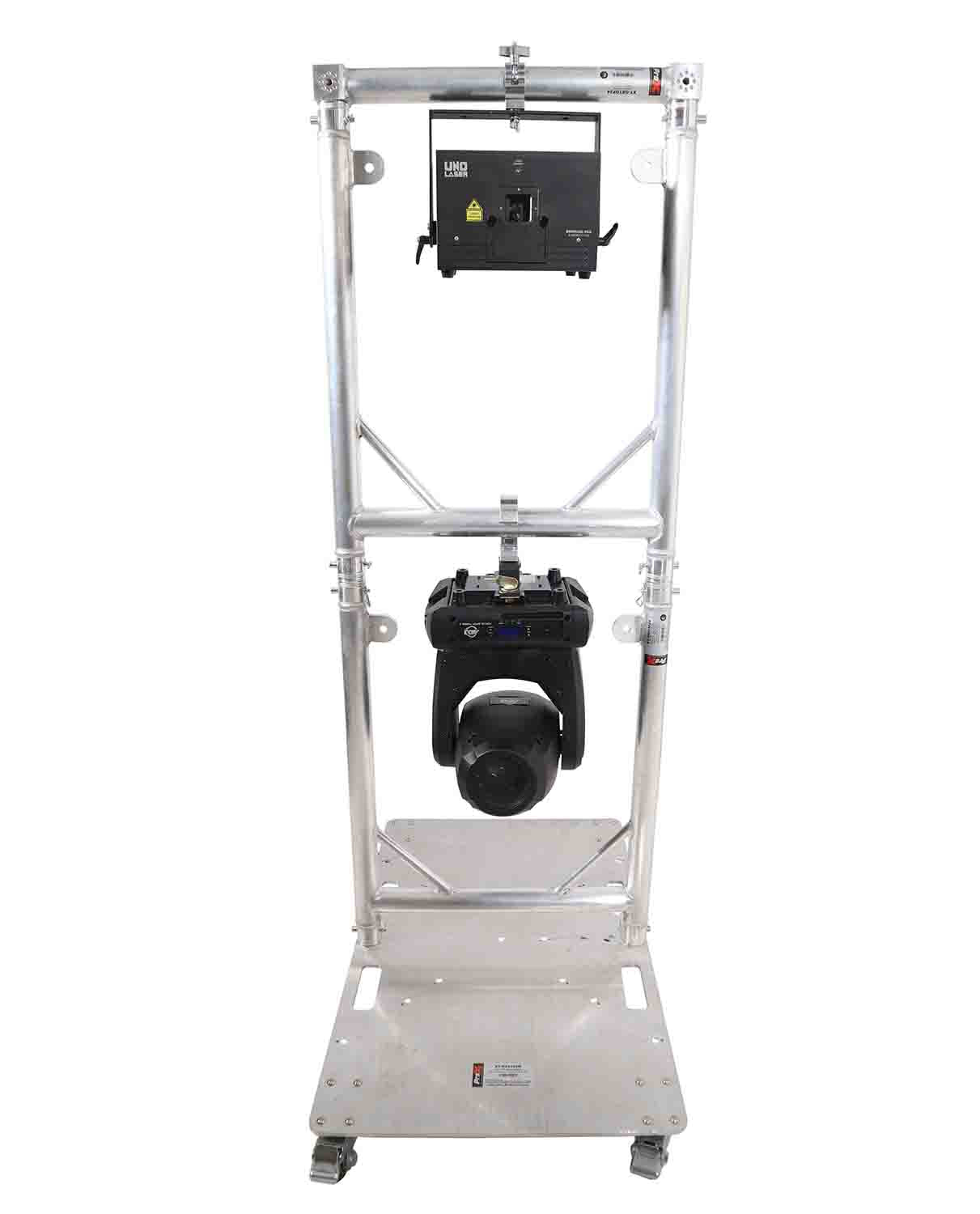 ProX XT-GRU-PKGX2, Truss Modular 2X Rapid U Grid Dual Package with Rolling Aluminum Baseplate - Black Finish - Hollywood DJ