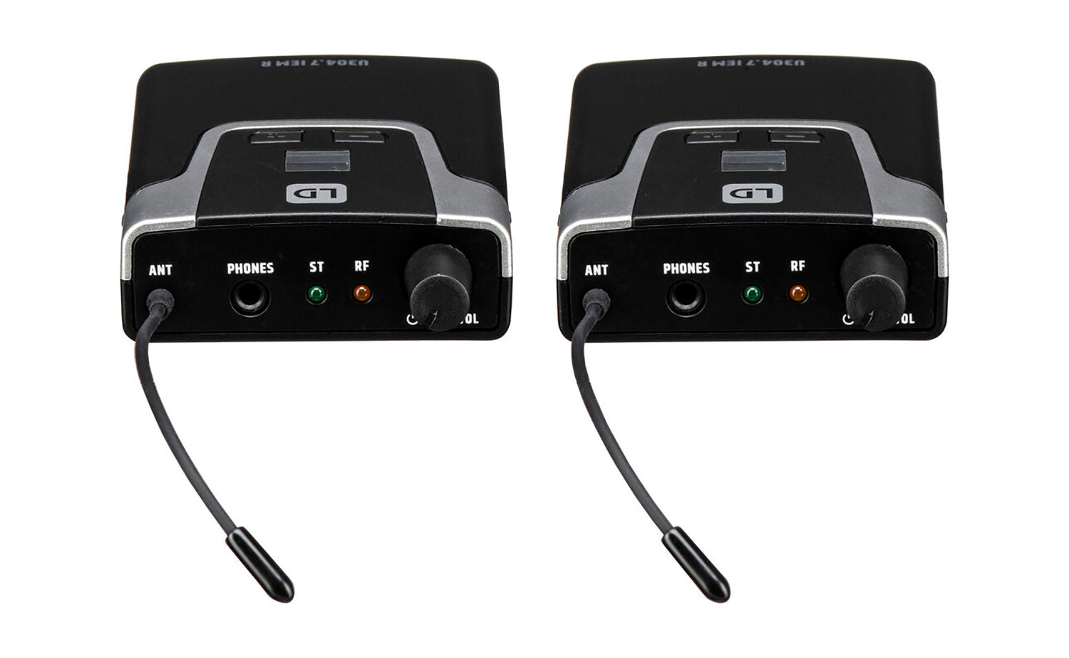 LD Systems U304.7 IEM TWIN, Wireless In-Ear Monitoring System with Two Receivers and Earphones - 470 to 490 MHz - Hollywood DJ