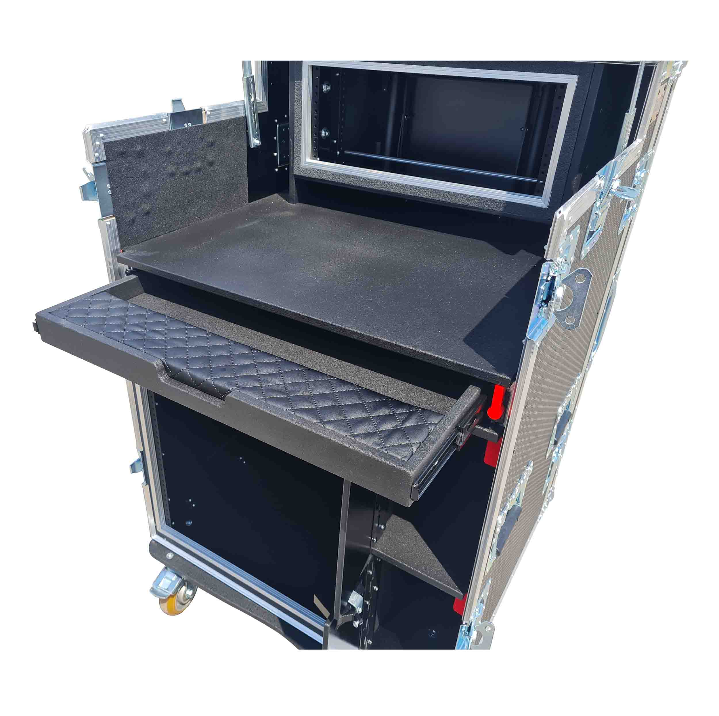 ProX XZF-AVPRO12U4U, Mobile AV Broadcasting Streaming Recording Case with 4U Top 12U Bottom by ProX Cases