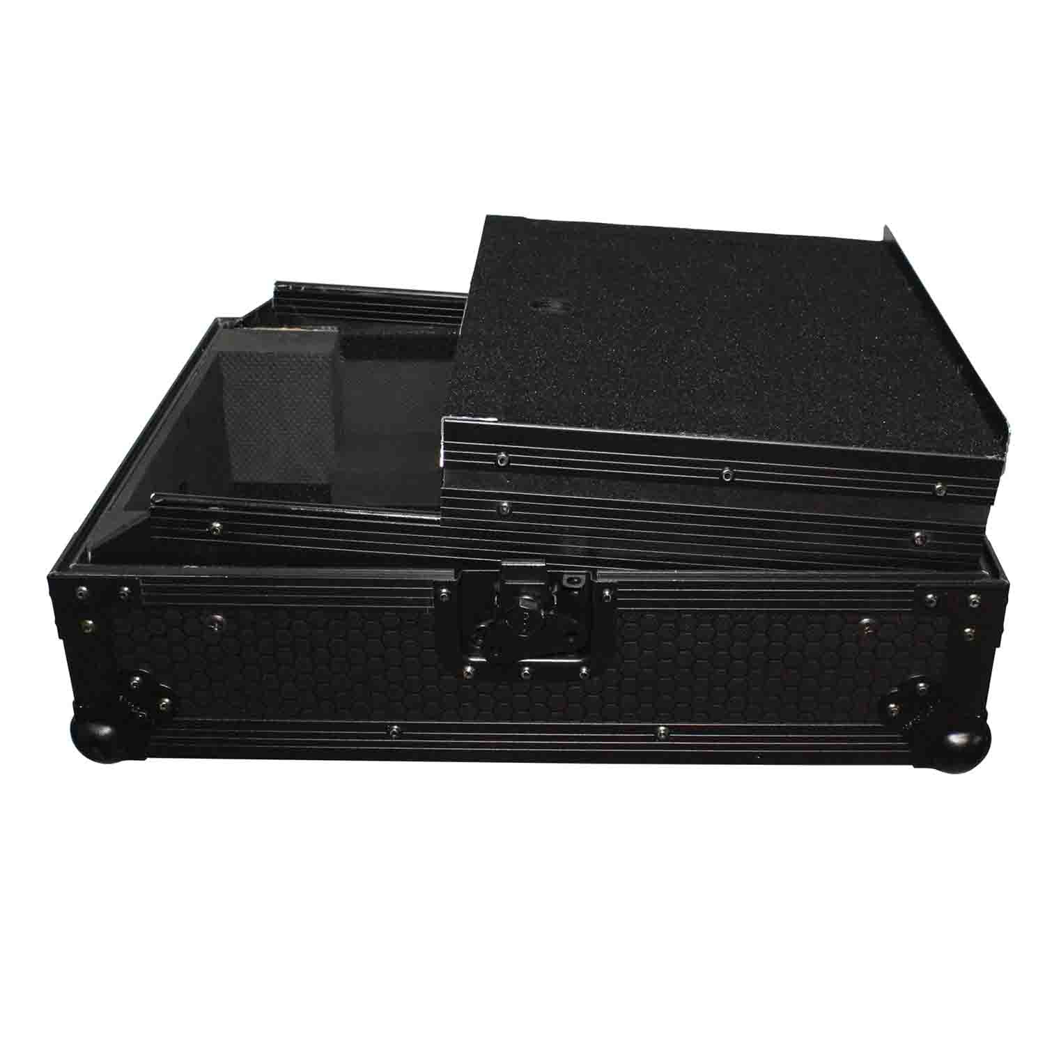 ProX XS-M12LTBL DJ Flight Case For Large Format 12" Universal DJ Mixer With Laptop Shelf - Hollywood DJ