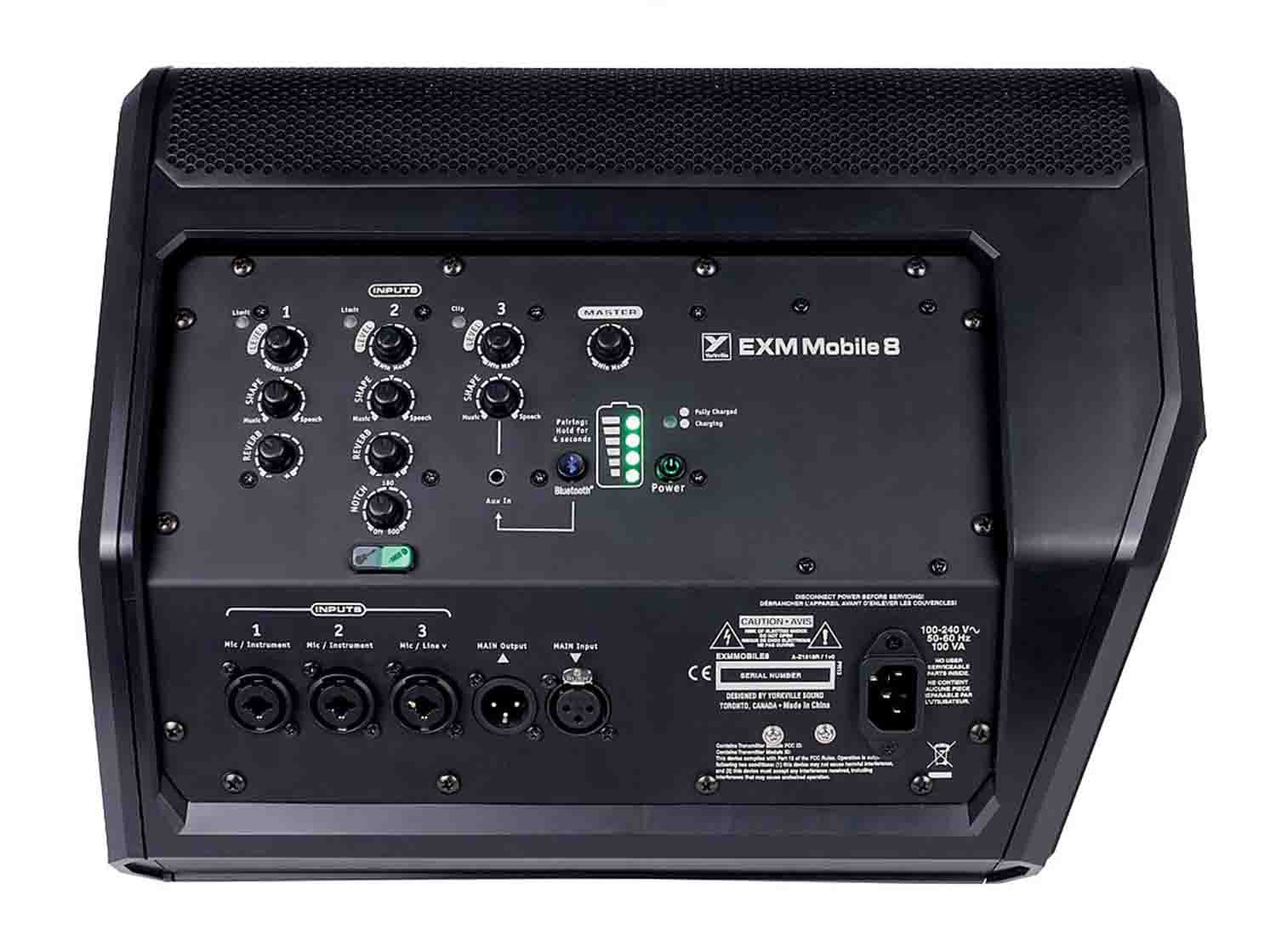 Yorkville EXMMOBILE8 Lightweight 3-Way Battery Powered Speaker - Hollywood DJ