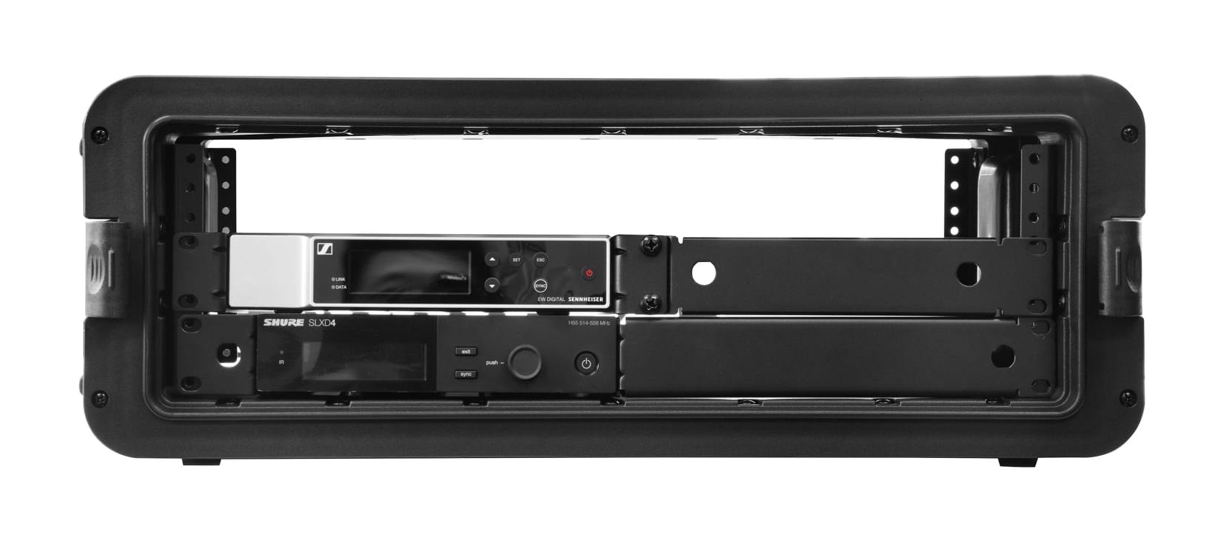 Odyssey VR3SMIC4ZP, Watertight 3U Rack Case with 4 Microphone Compartments Odyssey