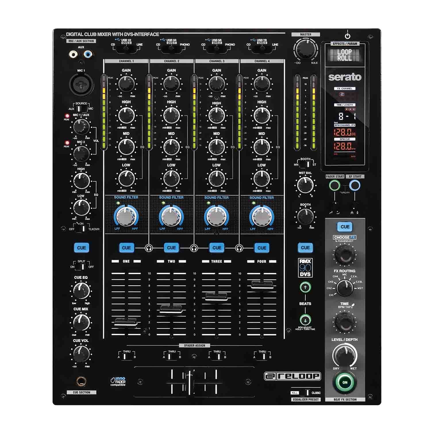 Reloop RMX-90-DVS Special Digital Club Mixer With DVS Interface For Serato DJ - Hollywood DJ