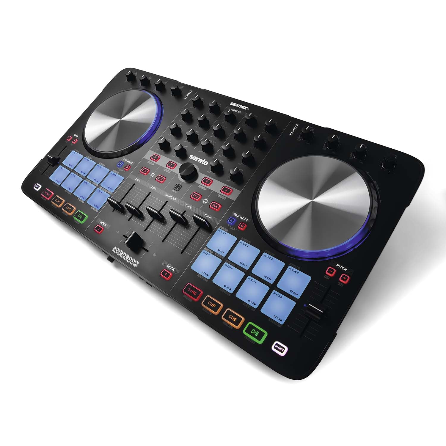 Reloop BEATMIX-4-MK2, 4 Channel Performance Pad Controller For Serato DJ - Hollywood DJ