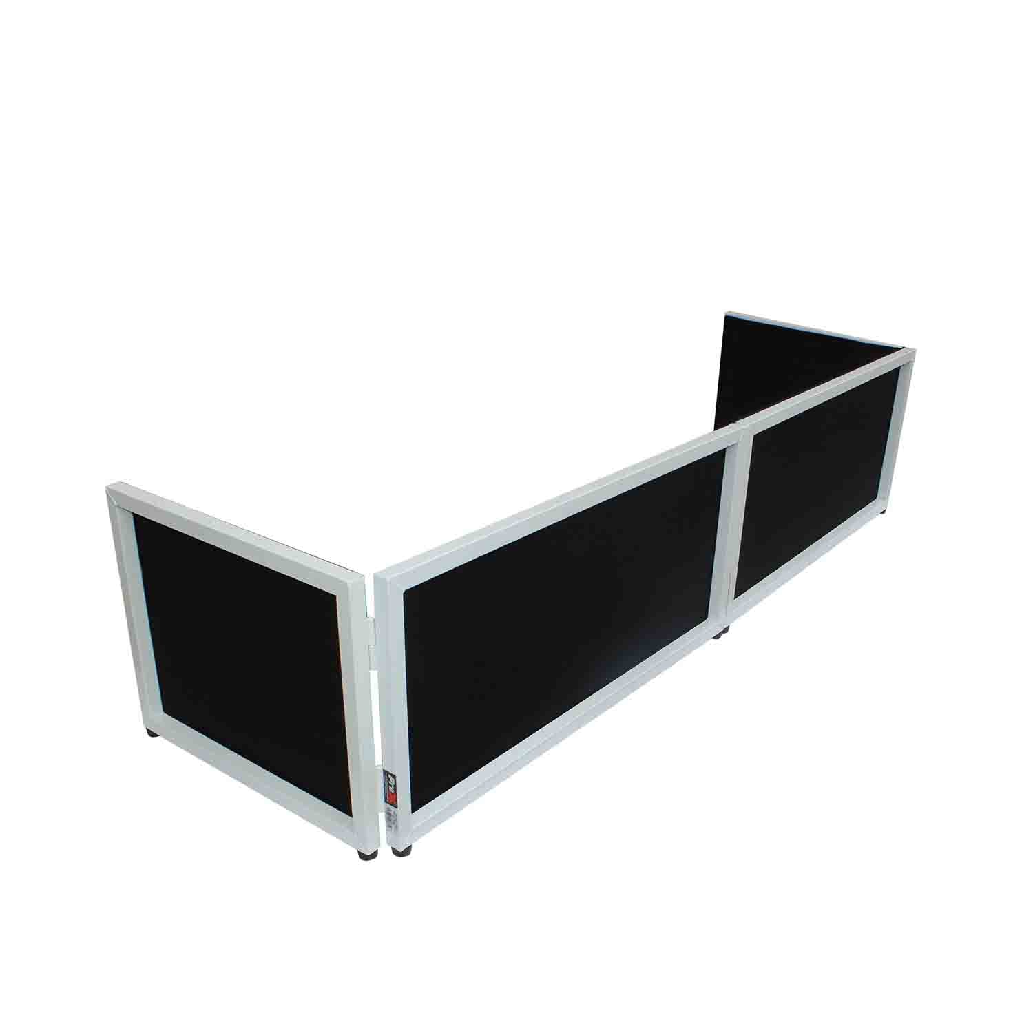 ProX XF-TTFW 6 Ft Tabletop DJ Facade White Frame with Black and White Scrims - Hollywood DJ