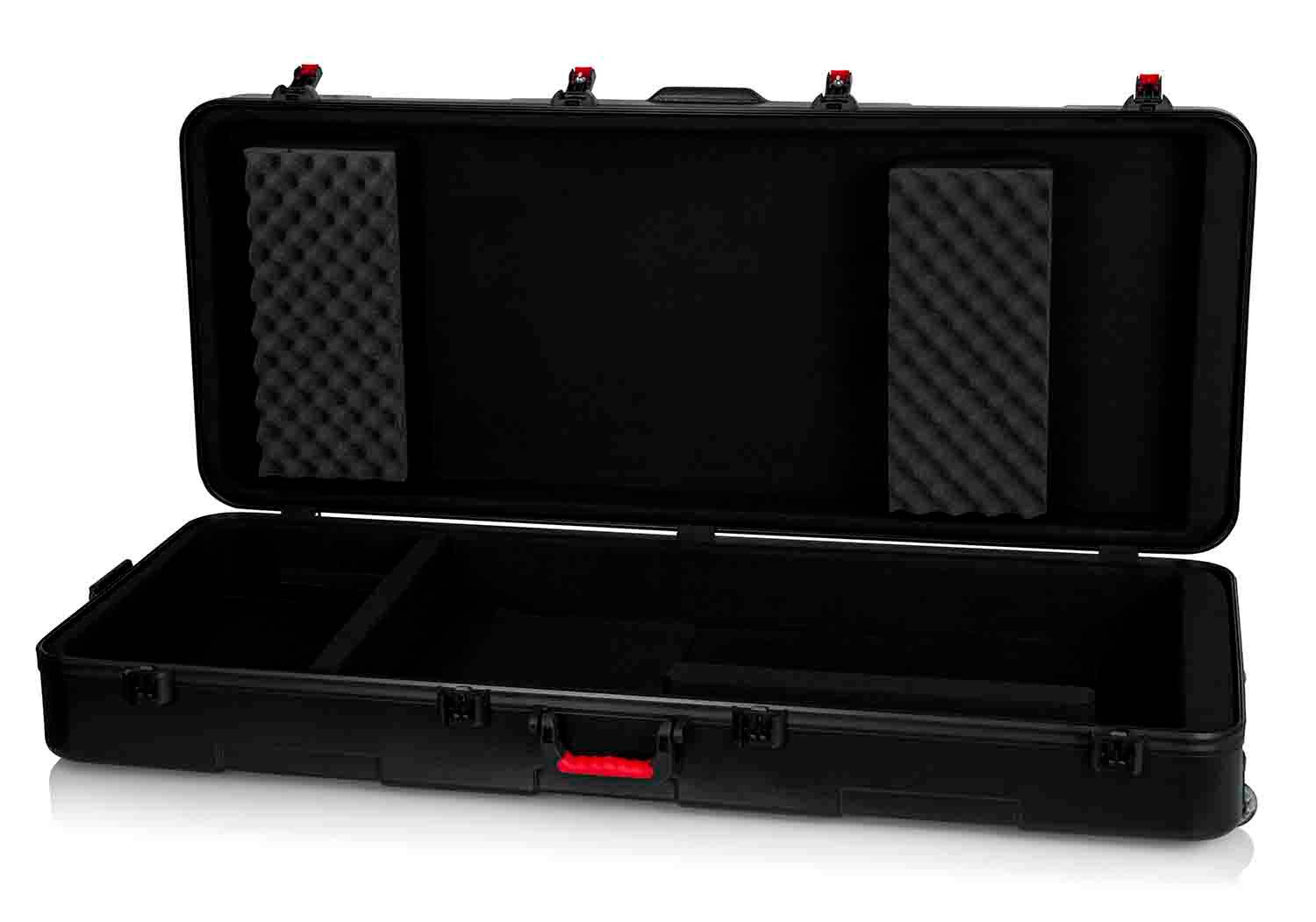 Gator Cases GTSA-KEY76D Keyboard Case for Extra Deep 76-note Keyboards with Wheels - Hollywood DJ