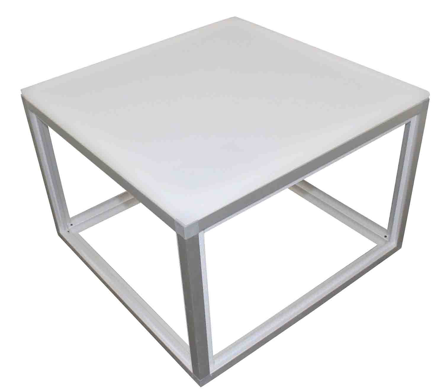 ProX XSA-2X2-16 LUMOStage 16-Inch High Acrylic Platform Riser Section with Clamps And 2 Side Acrylic Covers - Hollywood DJ