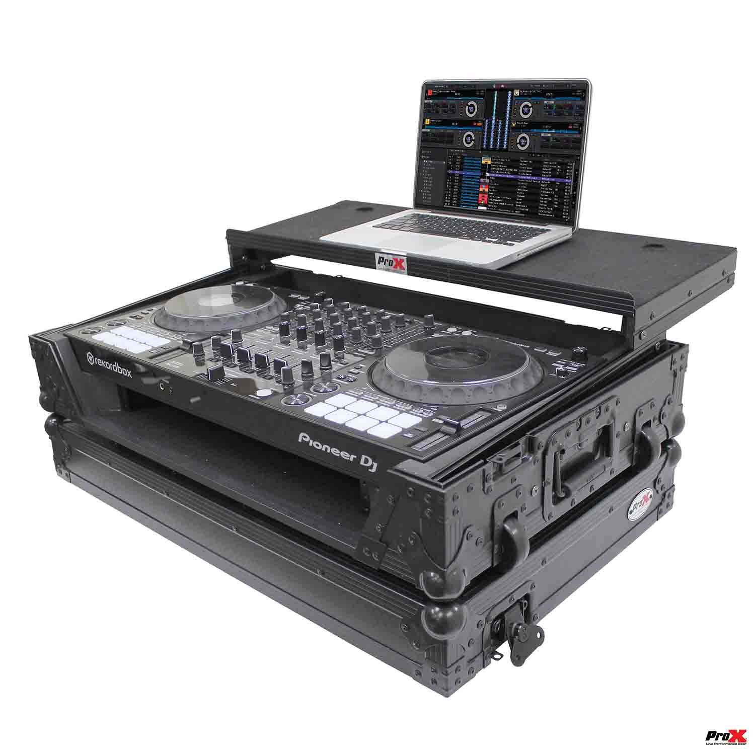 ProX XS-DDJ1000 WLTBL LED, DJ Flight Case For Pioneer DDJ-1000 and SRT Series Controllers with LED - Hollywood DJ