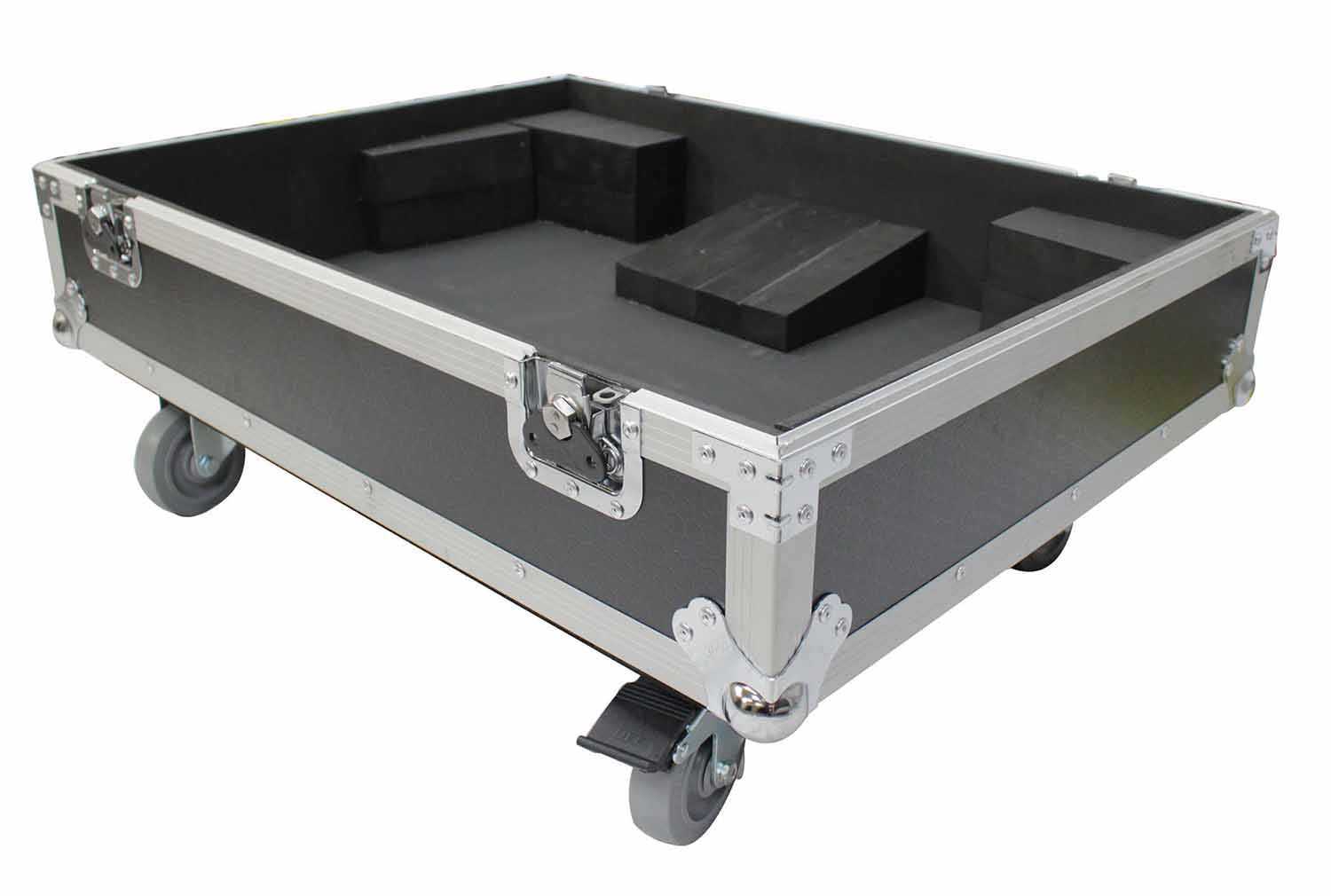 ProX X-RCF-HDL20ALAX2W, Dual Flight-Road Case for 2 RCF HDL 20-A Line Array Speakers W-Wheels - Hollywood DJ