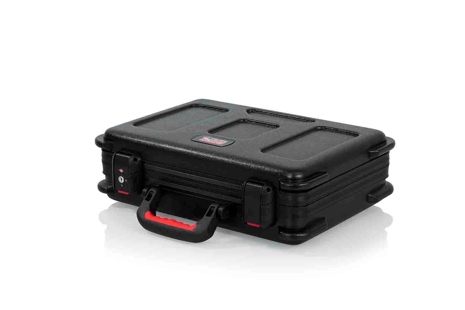 Gator Cases GTSA-MICW6 DJ Case for 6 Wireless Microphones with Battery Storage - Hollywood DJ