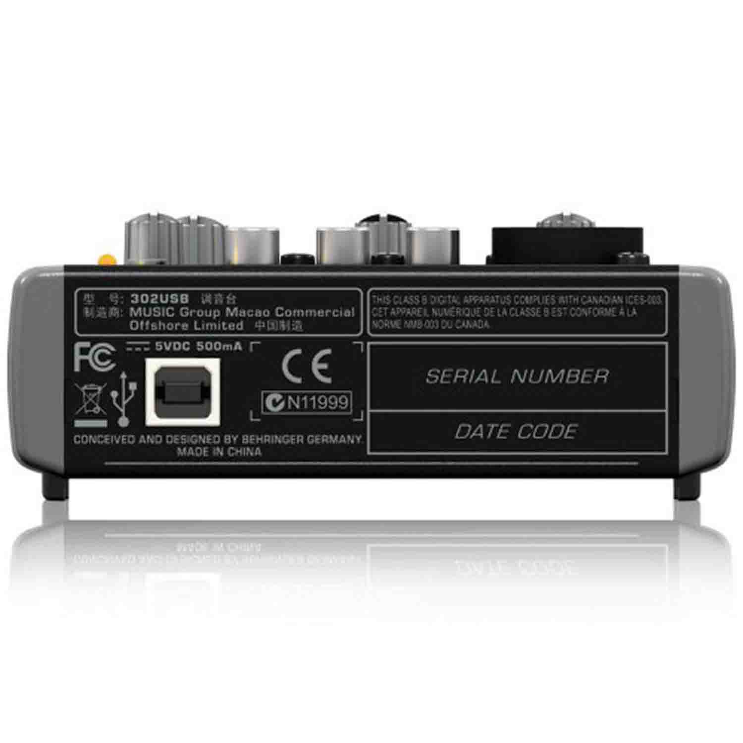 Behringer 302USB Premium 5-Input DJ Mixer with XENYX Mic Preamp and USB Audio Interface - Hollywood DJ