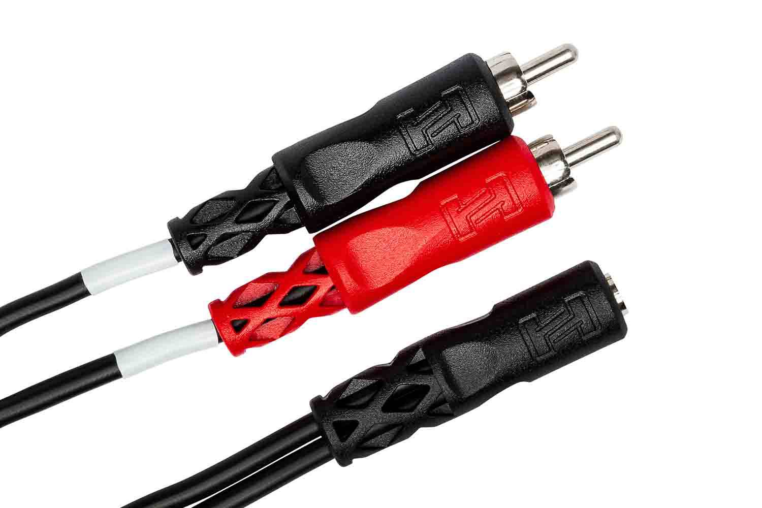Hosa YMR-197 Stereo Breakout Cable, 3.5 mm TRSF to Dual RCA - Hollywood DJ