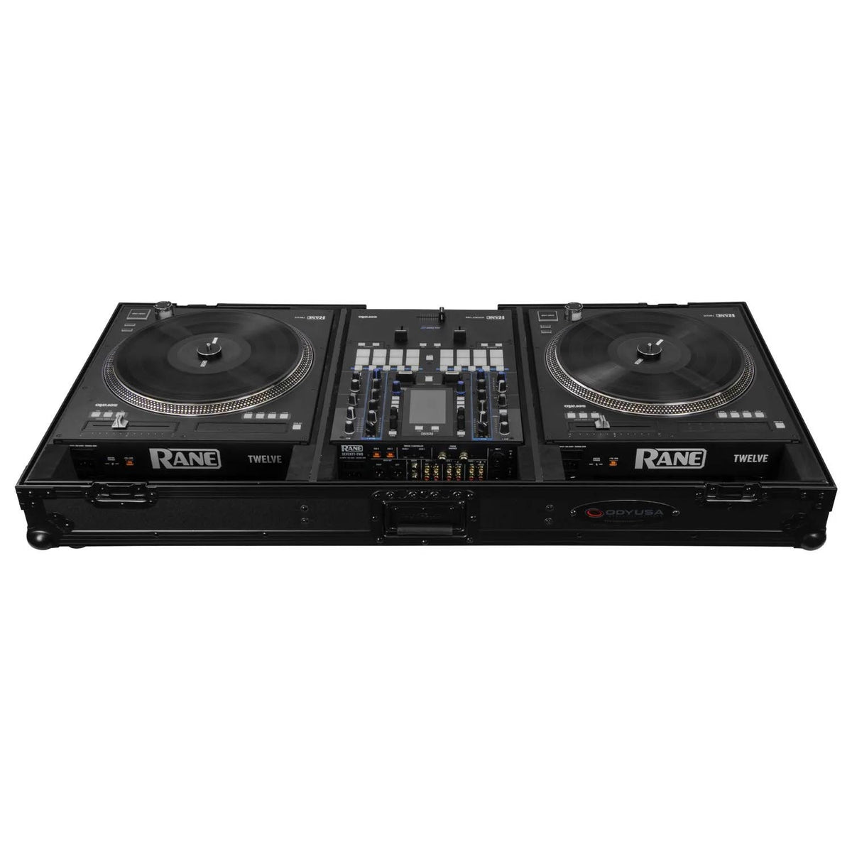 Open Box: Odyssey FZRANE1272WBL Two Battle Position Flight Coffin Case For Rane Seventy-Two And Rane Twelve Mixer - Hollywood DJ