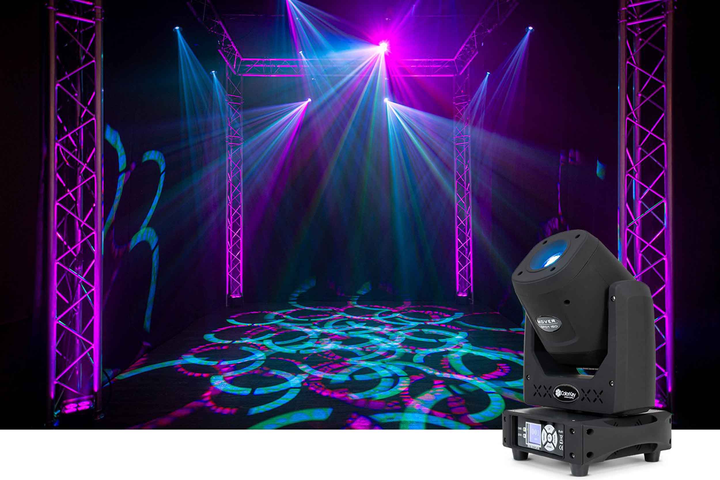 Colorkey CKU-5052 Mover Spot 150 LED Moving Head Fixture ColorKey