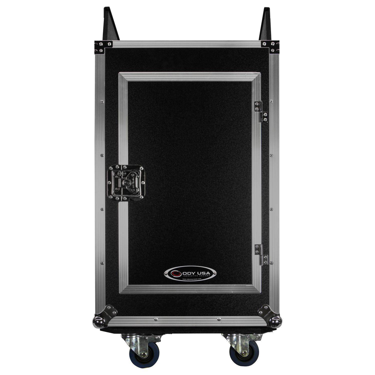 Odyssey FZ1316W 13U Top Slanted 16U Vertical Pro Combo Rack with Casters - Hollywood DJ