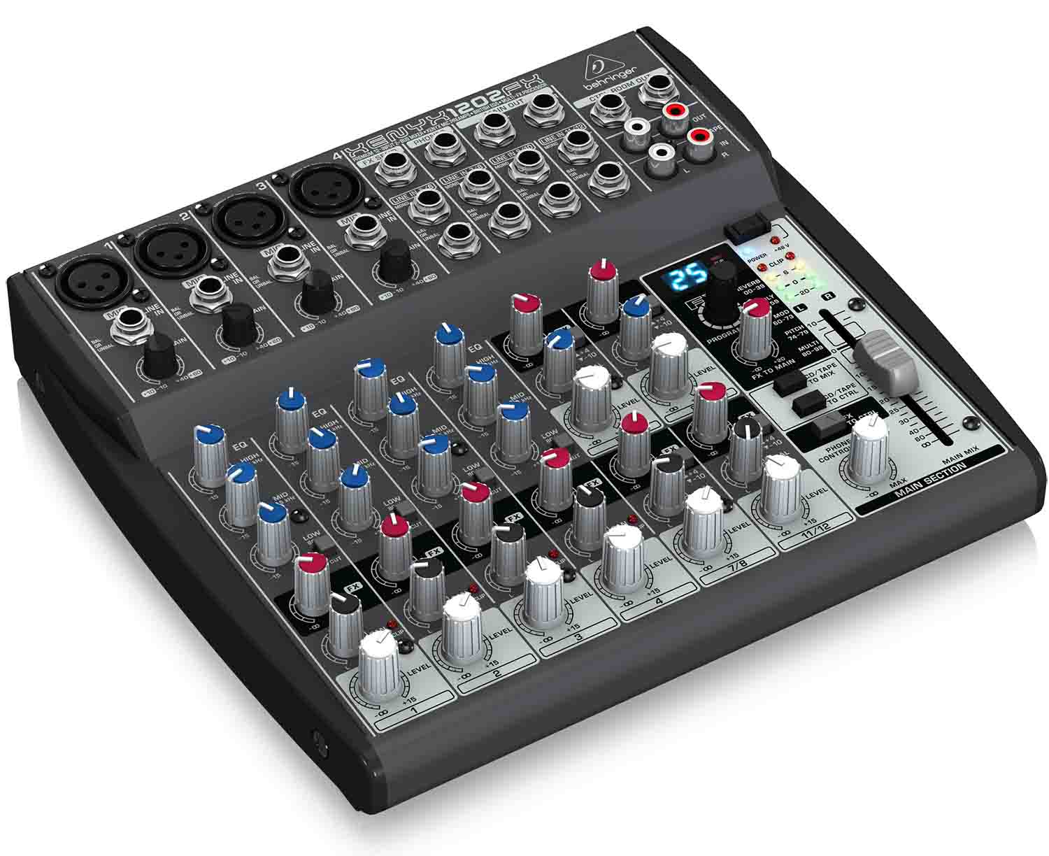 B-Stock: Behringer Xenyx 1202 FX, Premium 12-Input 2-Bus Mixer with XENYX Mic Preamps - Hollywood DJ