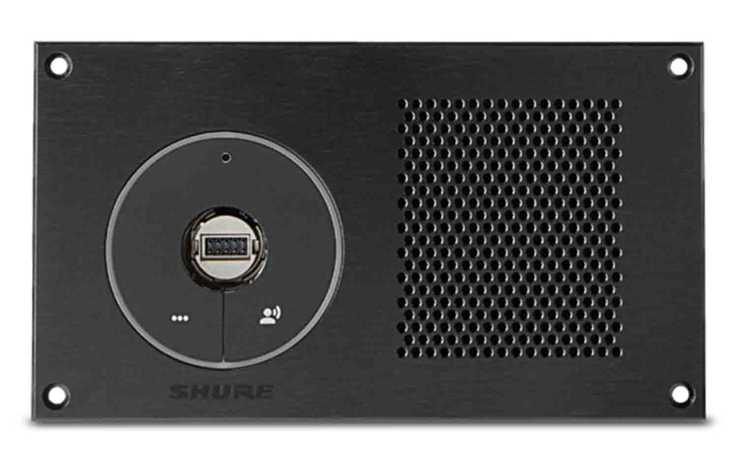 Shure MXCMIU-FL, Flush Mount Front Plate with FL LoudSpeaker - Black - Hollywood DJ