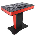 ProX XZF-DJCTRBCASE Control Tower DJ Booth with Laptop Arm and Road Cases for Pioneer XDJ-XZ, DDJ-1000 SRT, RANE ONE, and SX3 - Red Black Finish - Hollywood DJ