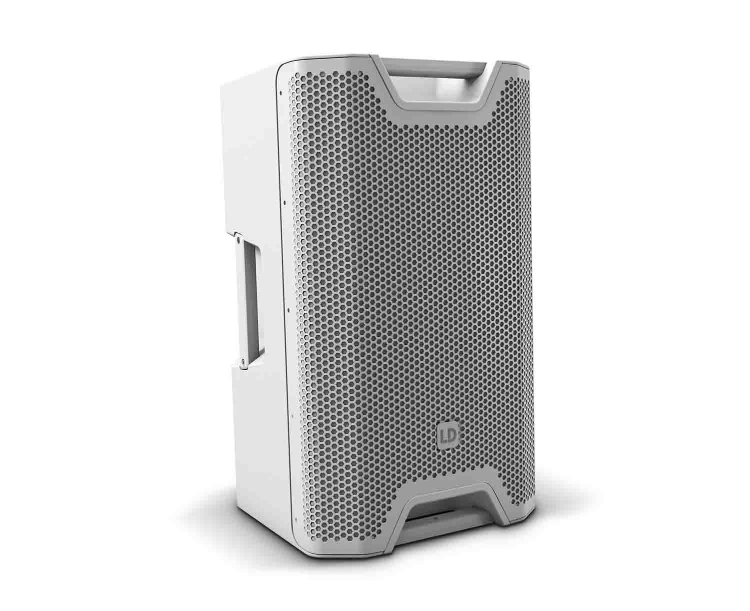 B-Stock: LD System ICOA12ABTW, 12-Inch Powered Coaxial PA Loudspeaker with Bluetooth - White - Hollywood DJ