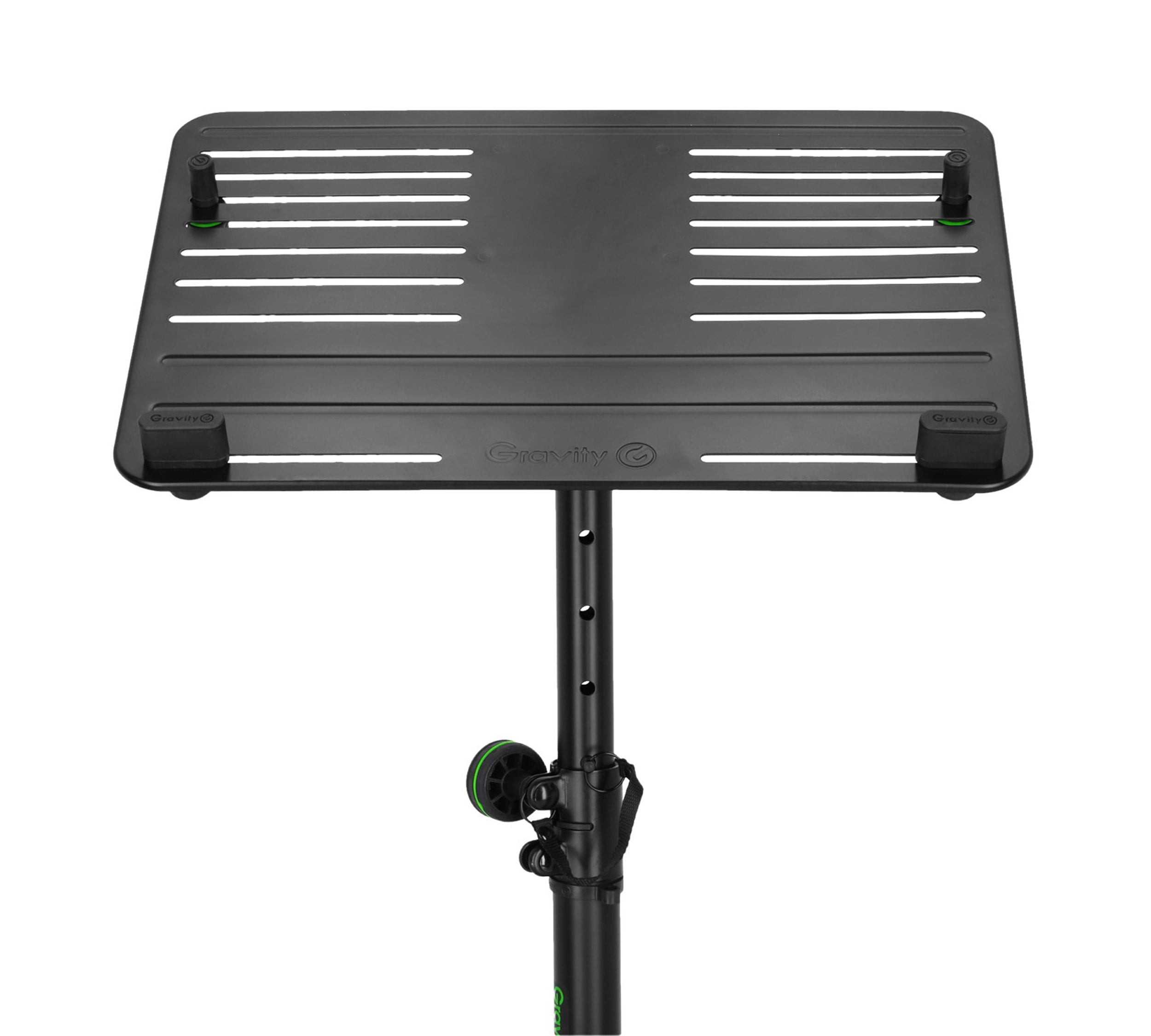 Gravity LTS T 02 B, Universal Laptop Stand with Adjustable Holding Pins and Steel Base - Black - Hollywood DJ