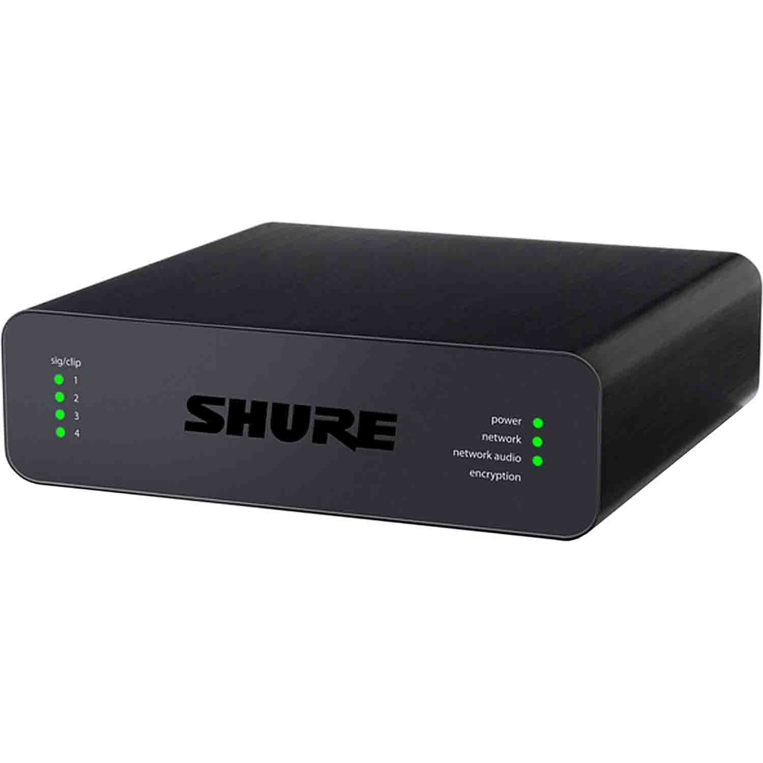 Shure ANI4IN-BLOCK 4-Input Mic/Line Dante Audio Network Interface - Block Connectors - Hollywood DJ